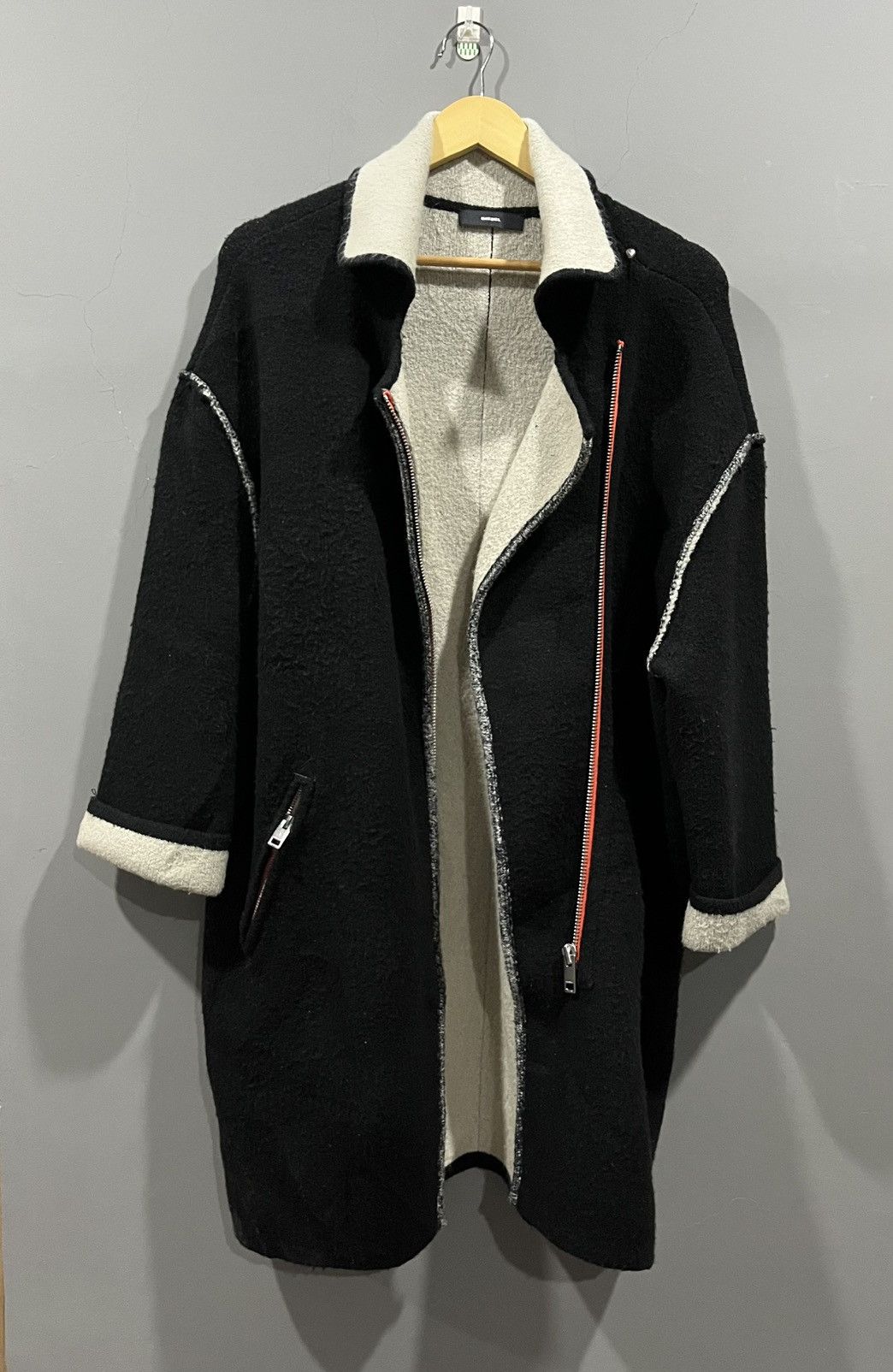 Diesel Vintage Unisex Diesel Zipper Wool coat Jacket Size ONE SIZE - 5 Thumbnail