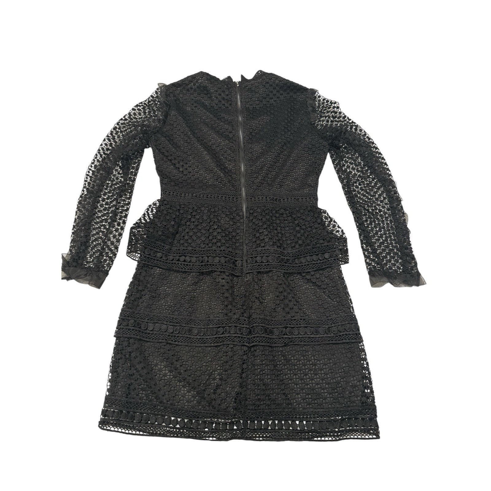& Other Stories AQUA BLACK LACE MINI DRESS MOCK NECK LONG SLEEVE SIZE M |  Grailed
