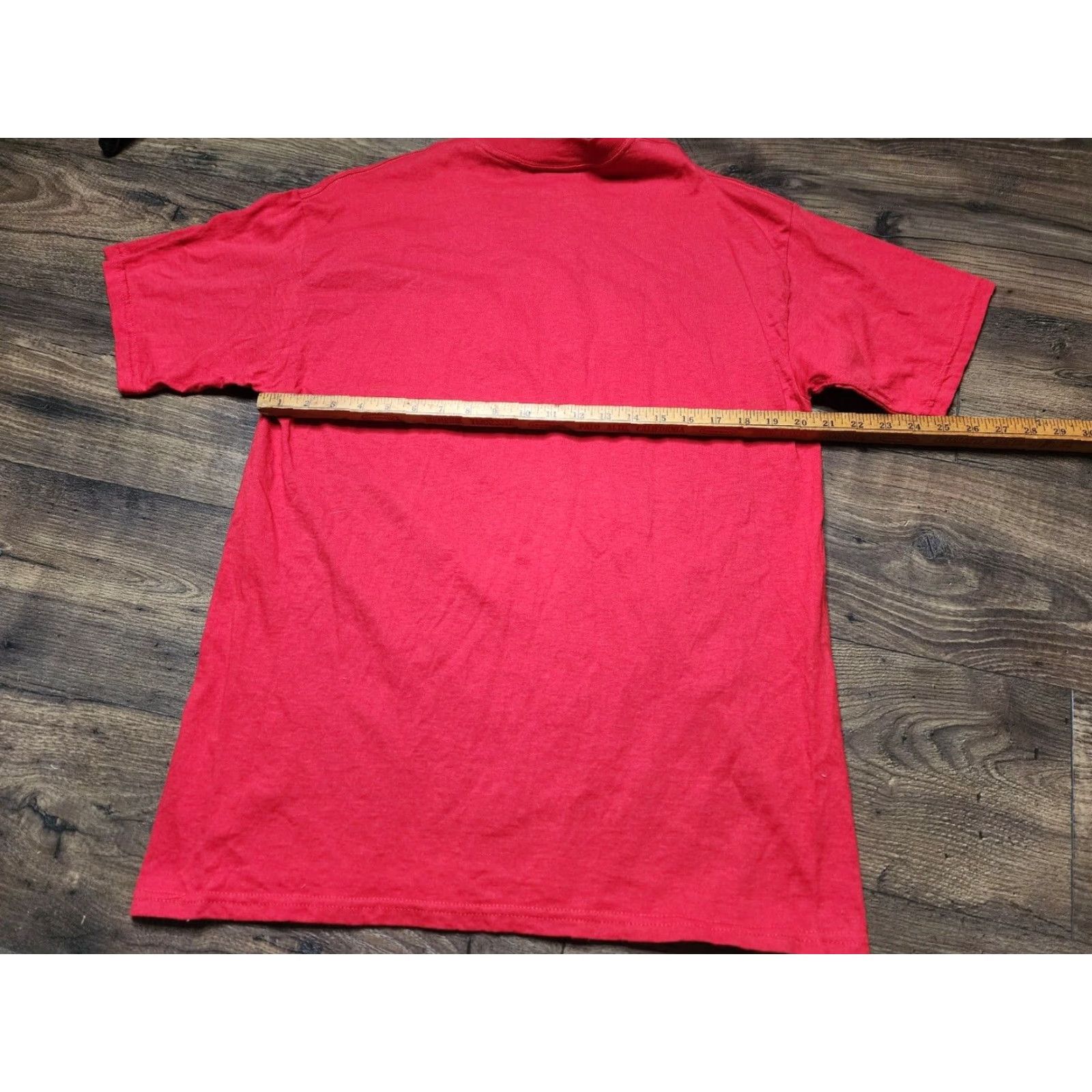 Vintage VINTAGE Old Varsity T-Shirt Mens L United States Of America Embroidered Red Cotton Short Sleeve Crew Neck 90s Flag Size US L / EU 52-54 / 3 - 3 Thumbnail