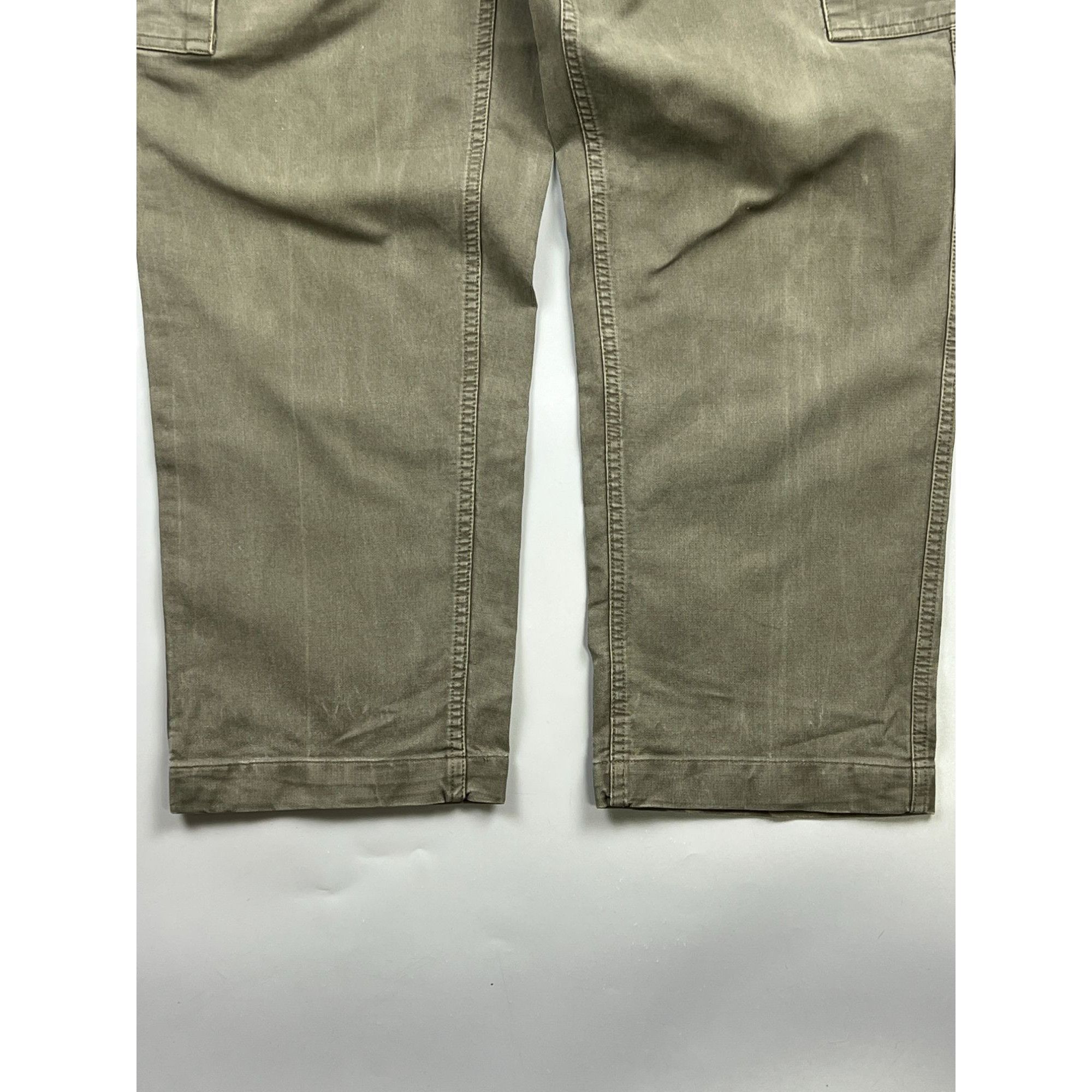 Vintage 1989 Vintage Olive Green Cargo Pants (Y0984) Size US 33 - 2 Thumbnail