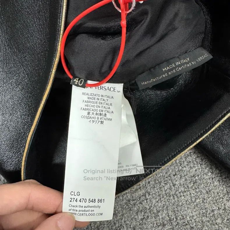 Versace Versace Reworked zipper Venus rivet leather jacket coat Size US XXS / EU 40 - 6 Thumbnail
