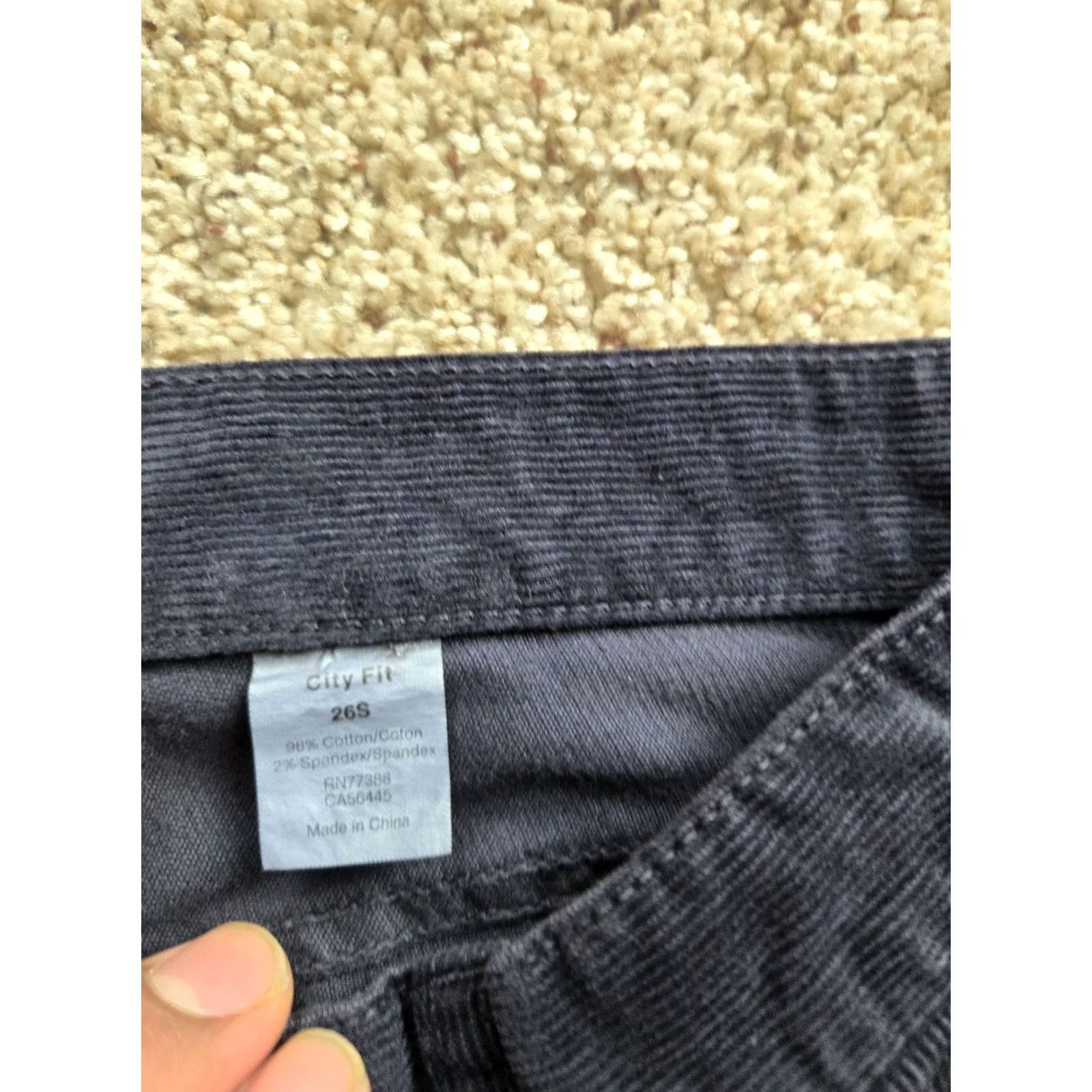 J.Crew J.Crew City Fit Chino Pants Womens 26S Blue Corduroy Stretch Straight Leg NWT Size 26" / US 2 / IT 38 - 3 Thumbnail