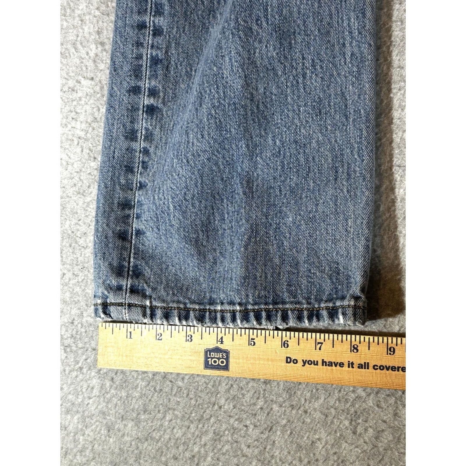Levi's Levi's 501 Jeans Mens 38x29 Straight Button Fly Light Blue Denim Vintage Distressed Pockets Logo 38x29 Mens Mens Jeans Blue Straight Button Fly 501 Size US 38 / EU 54 - 7 Thumbnail