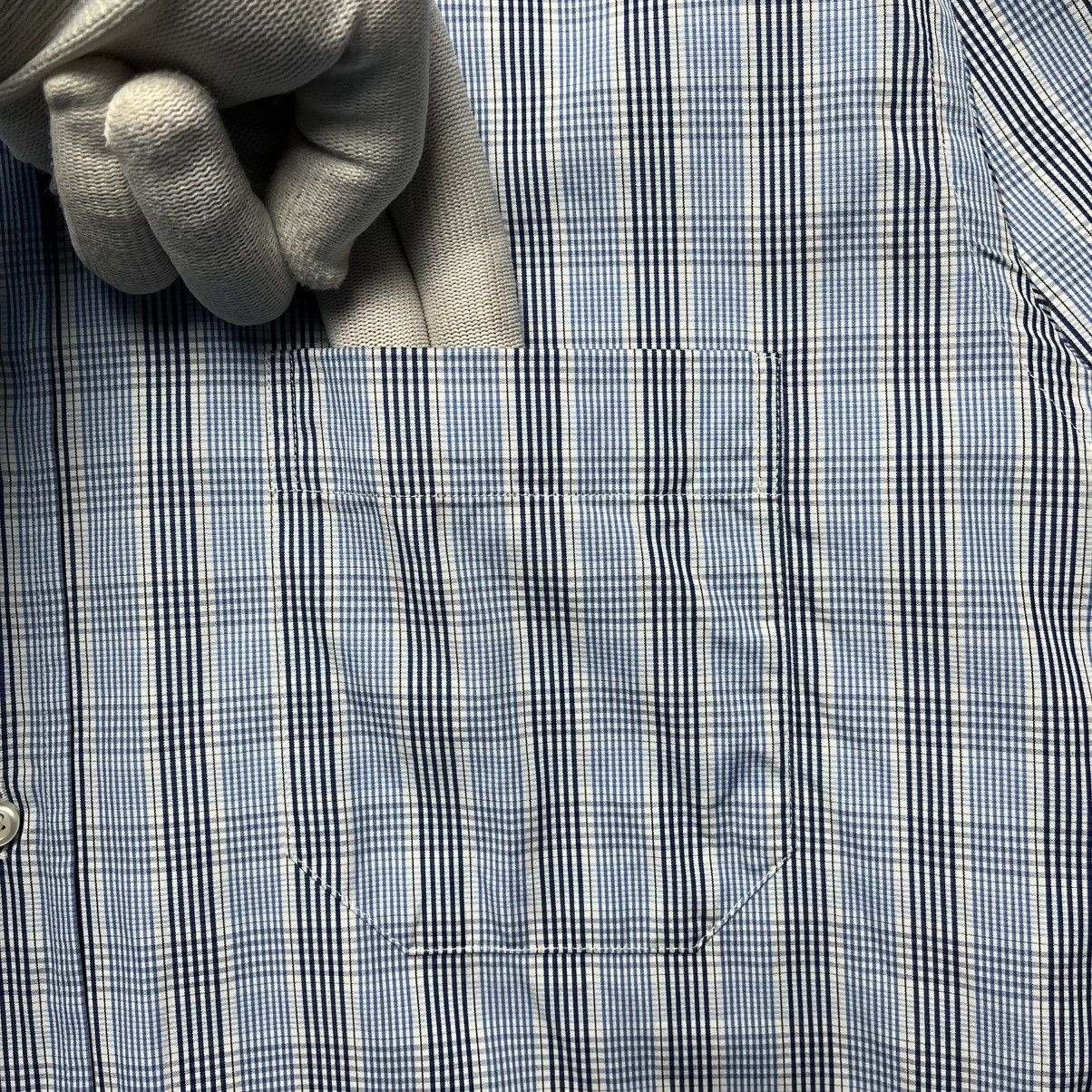 Designer × Hugo Boss Hugo Boss Checkered Shirt Long Sleeve Button Up Luxury Size US XL / EU 56 / 4 - 4 Thumbnail