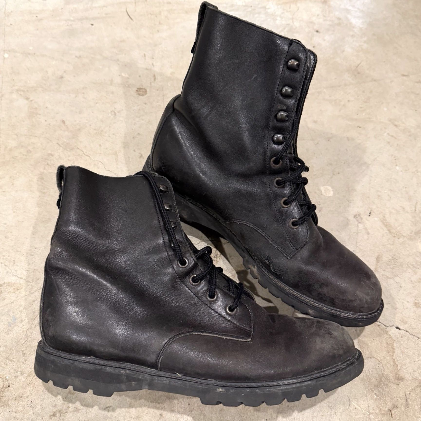Rockport VINTAGE Rockport Leather Boots Lace Up womens Black 10 Combat Morflex Vibram 90s City Biker Comfort Boots Women Size US 10 / IT 40 - 2 Thumbnail