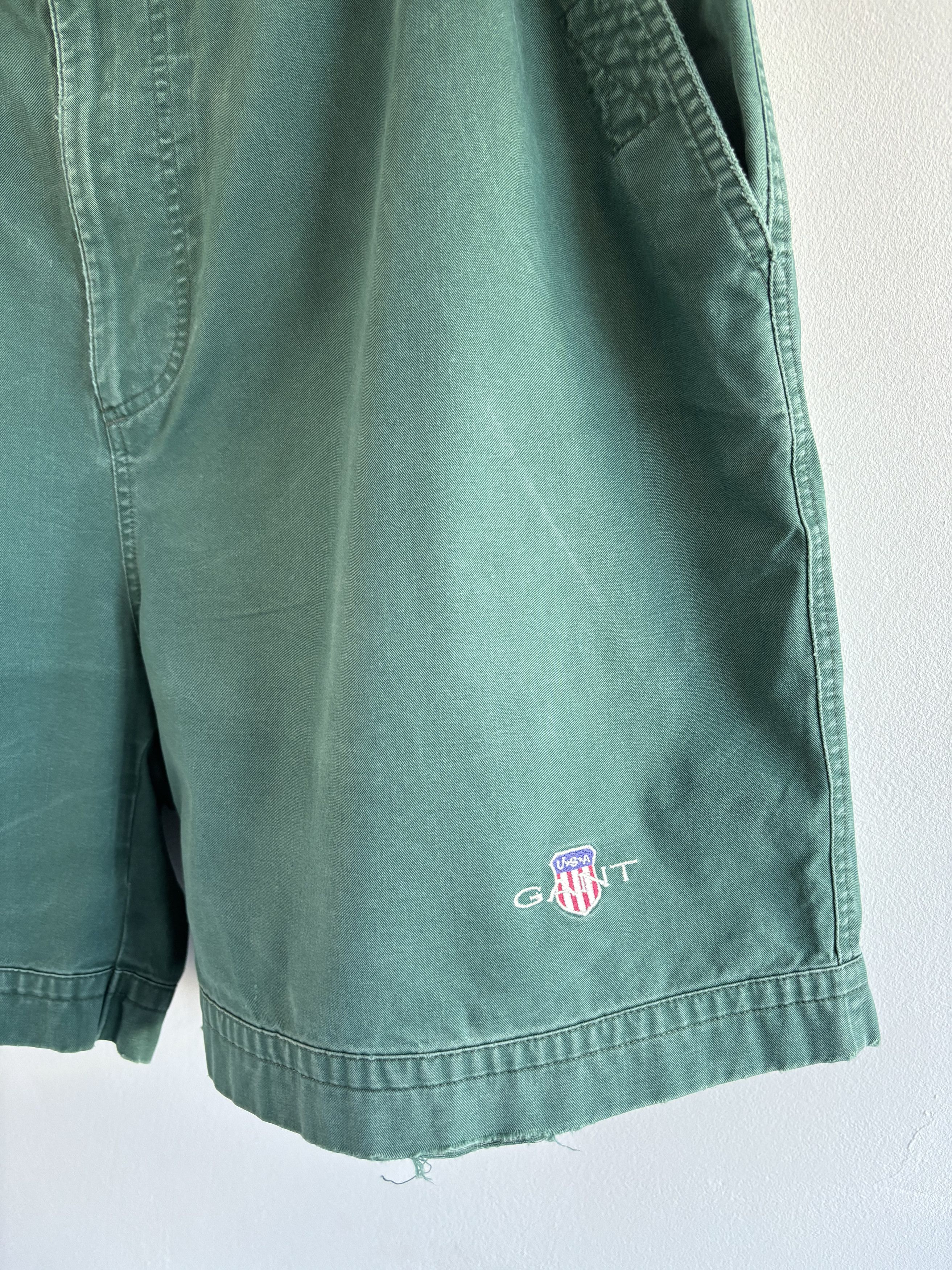 Gant × Vintage Vintage Washed Cotton Pant Green Shorts Size US 36 / EU 52 - 2 Thumbnail