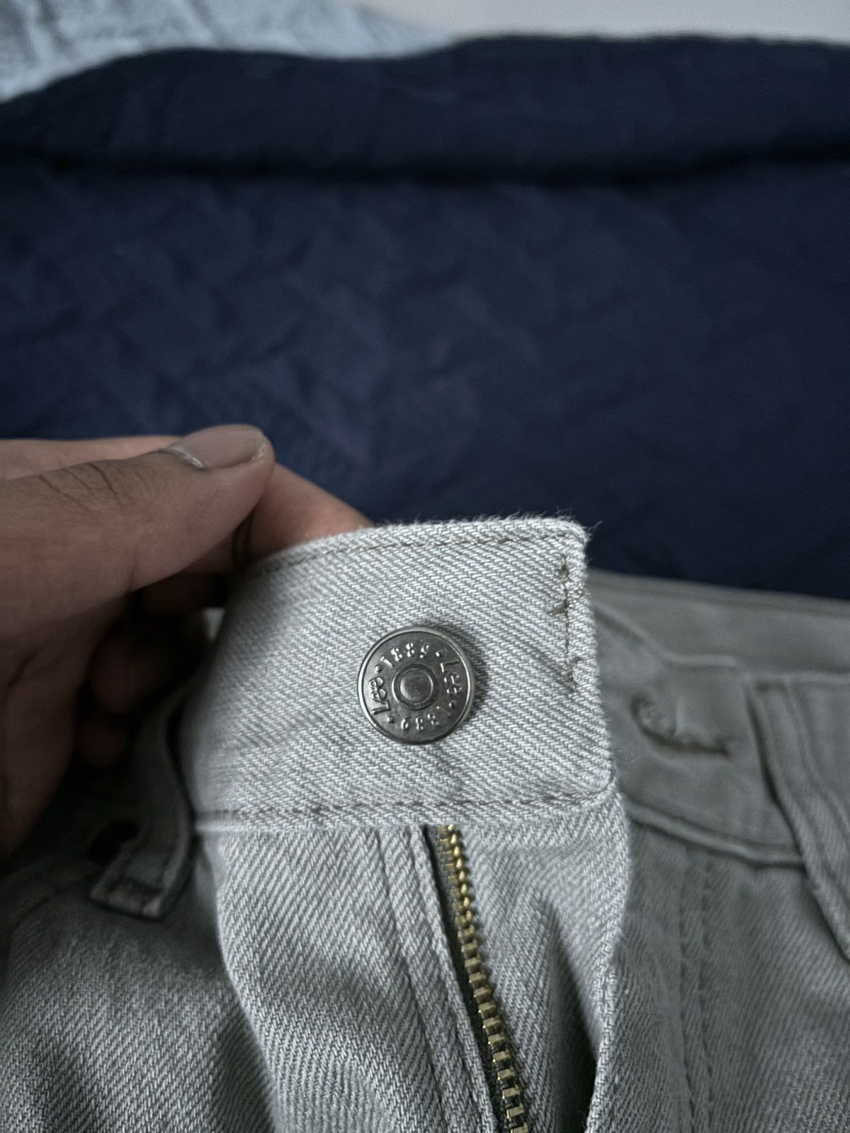Lee Lee Regular Fit Grey Denim Jeans Size US 33 - 2 Thumbnail