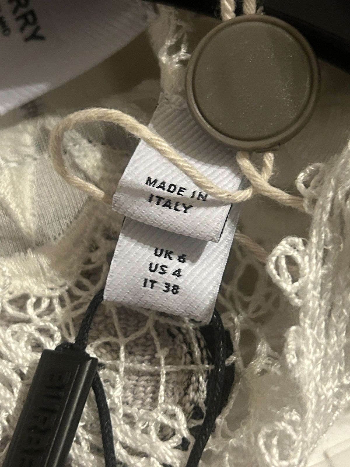 Burberry BURBERRY Appliquéd cutout cotton-voile and crocheted Dress Size S / US 4 / IT 40 - 7 Thumbnail