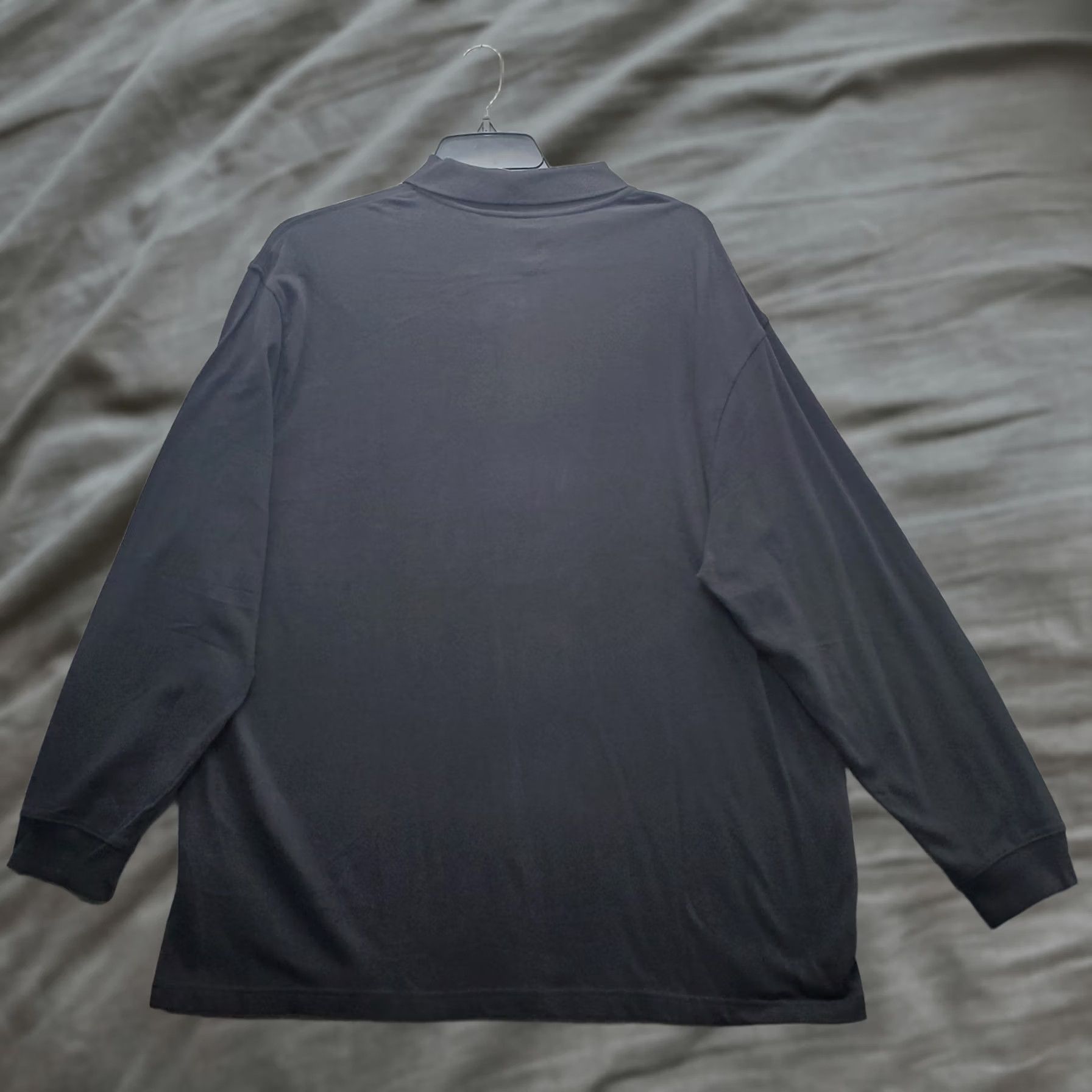 Vintage Foundry Polo Shirt Mens 2XL Black Stretch Long Sleeve Relaxed Fit Collar Popover - Durable & Comfortable Size US XXL / EU 58 / 5 - 1 Thumbnail