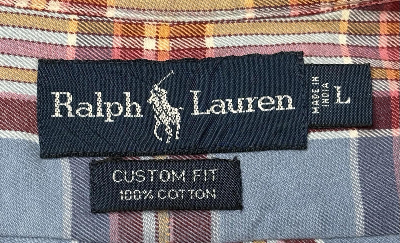 Polo Ralph Lauren VTG Polo Ralph Lauren Shirt Mens Large Long Sleeve Orange Size US L / EU 52-54 / 3 - 2 Thumbnail