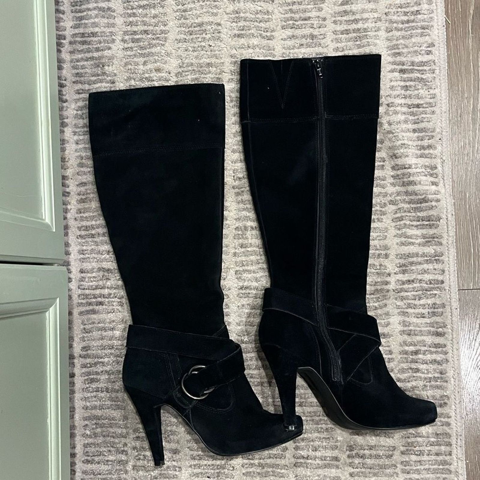 Steve Madden Steve Madden Ballott Suede Knee High Boots Black Size 9 Size US 9 / IT 39 - 10 Thumbnail
