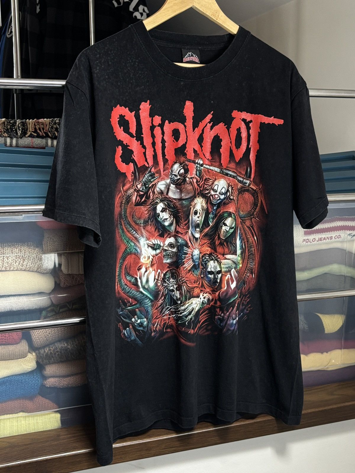 Vintage Slipknot Vintage Heavy Metal Band Rock Tees Rare Print Size US XL / EU 56 / 4 - 2 Thumbnail