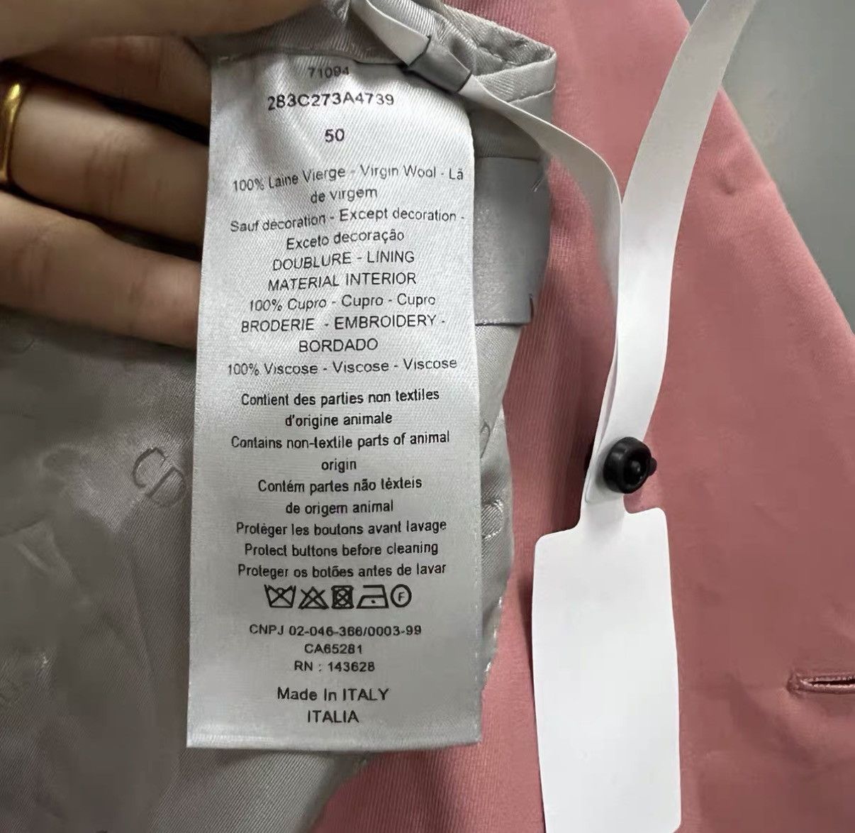 Dior Dior Pink Logo Patch Casual Blazer J41 Size XL / US 12-14 / IT 48-50 - 4 Thumbnail