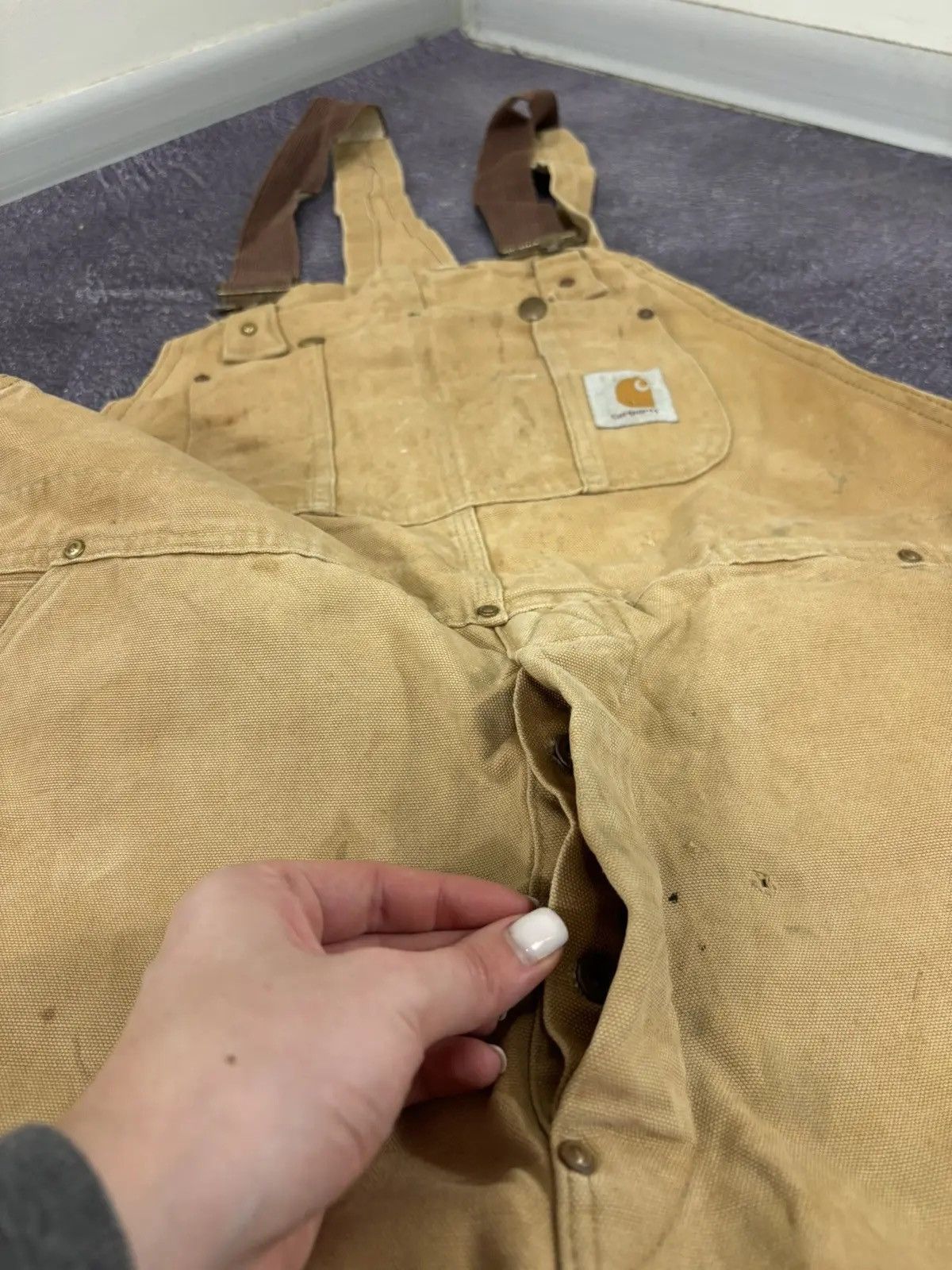 Carhartt × Vintage Vintage Carhartt Double Knee USA Workwear Dad Hype Overall Size US 40 / EU 56 - 12 Thumbnail