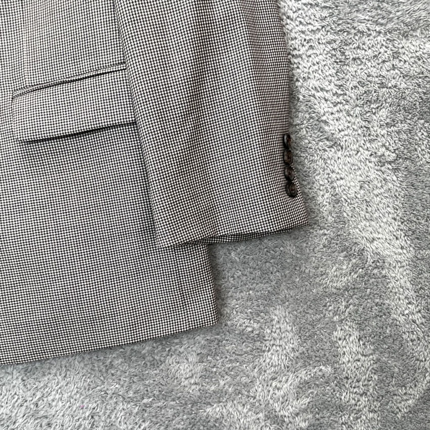 Ralph Lauren Lauren Ralph Lauren Gray Houndstooth Blazer Coat Mens 44R Single Breasted Size 44R - 7 Thumbnail