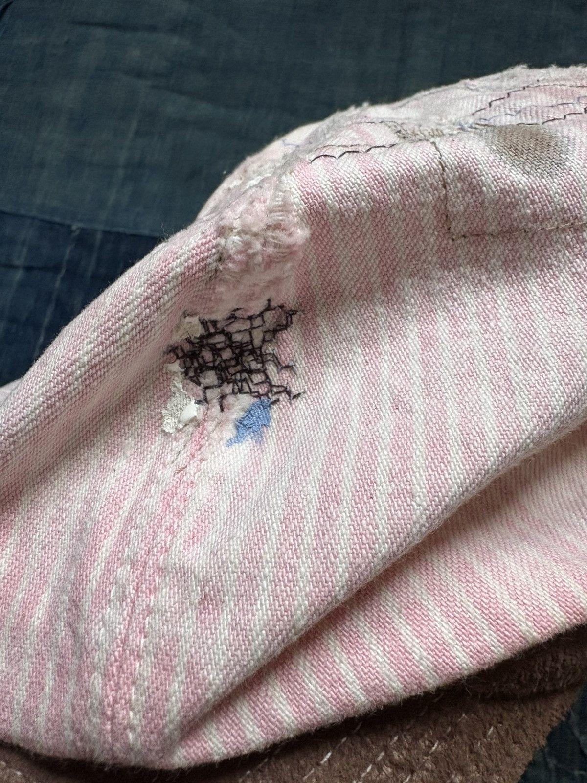 Kapital Kountry kapital patchwork cap hat pink stripe Size ONE SIZE - 8 Thumbnail