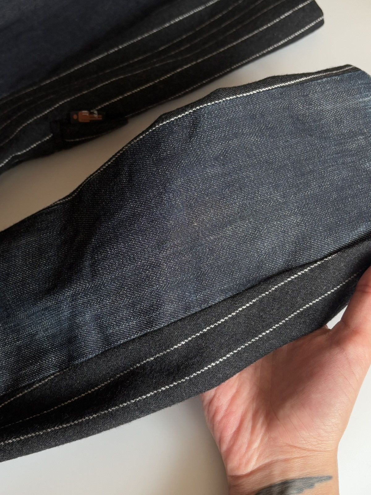 Jean Paul Gaultier Jean Paul Gaultier Jeans Striped Denim Fitted Blazer IT 42 M Size M / US 6-8 / IT 42-44 - 13 Thumbnail