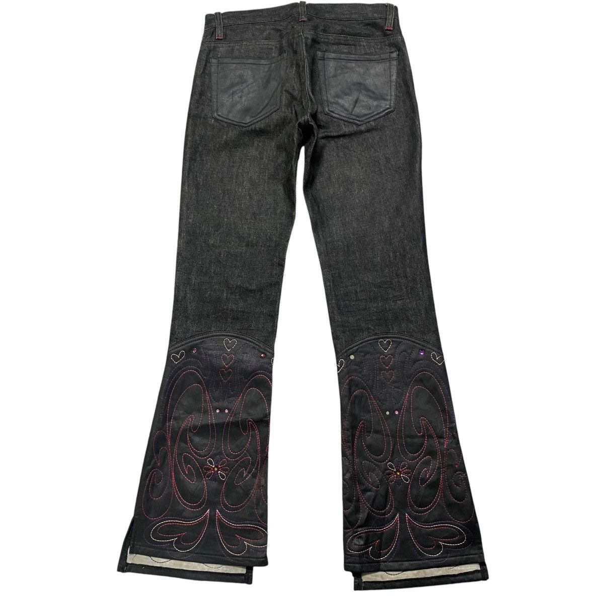 Japanese Brand EXCLUSIVE CLUTCH Lace up Denim Flare Jeans Size 28" / US 6 / IT 42 - 2 Thumbnail