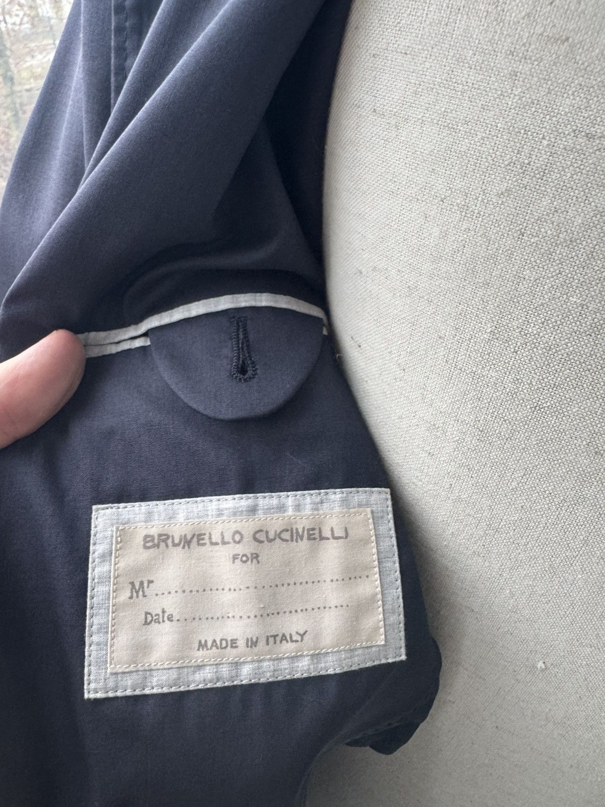Brunello Cucinelli Men's Brunello Cucinelli Coat Silk Lana Size US L / EU 52-54 / 3 - 3 Thumbnail