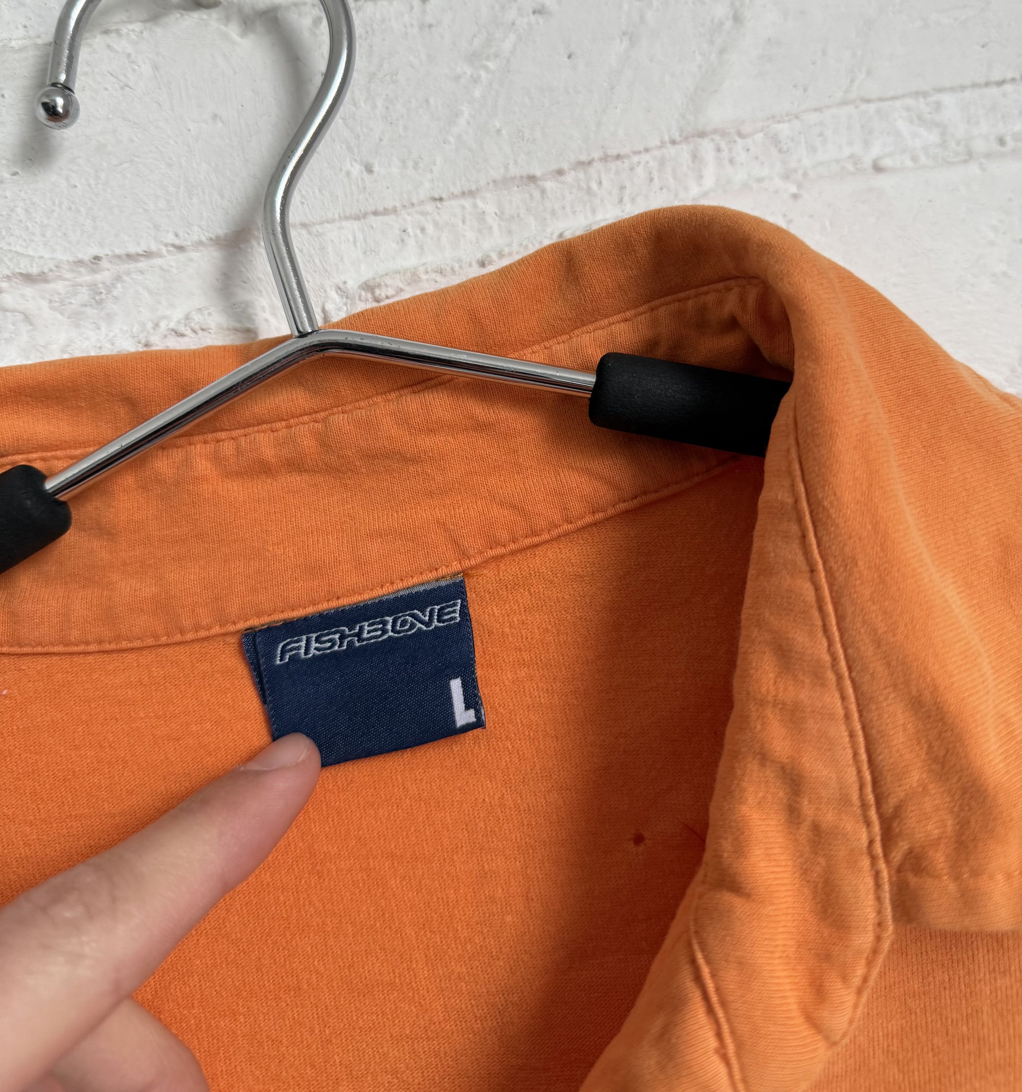 Other Vintage Y2K Fishbone orange long sleeve t-shirt layered Asia Size US L / EU 52-54 / 3 - 3 Thumbnail