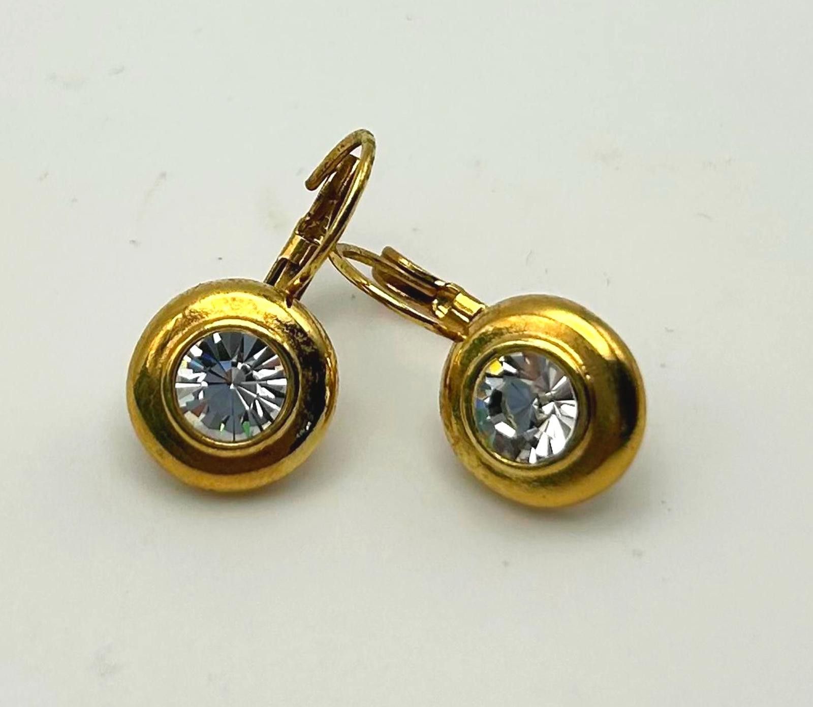 Designer Vintage Gold Dangle Earrings – Unisex Streetwear Accessory Size ONE SIZE - 1 Thumbnail