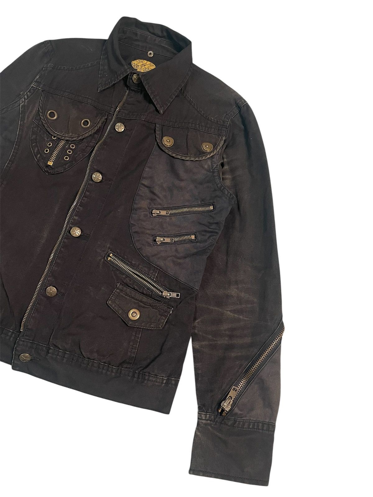 Le Grande Bleu (L.G.B.) Rare Midas Faded Black Zipper Detachable Jacket Size US S / EU 44-46 / 1 - 4 Thumbnail