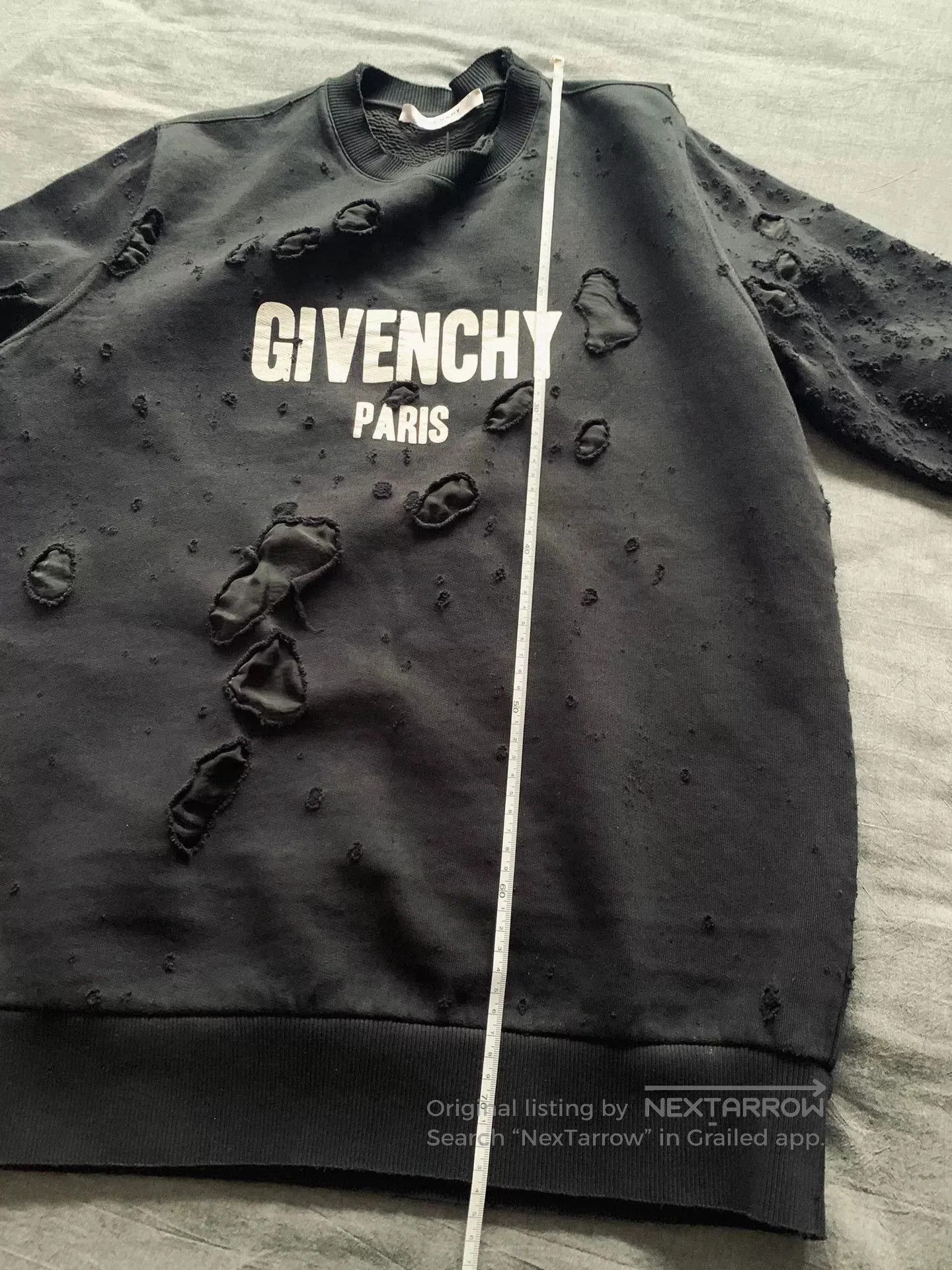 Givenchy Givenchy Double Layer Distressed Sweatshirt. Size US M / EU 48-50 / 2 - 9 Thumbnail