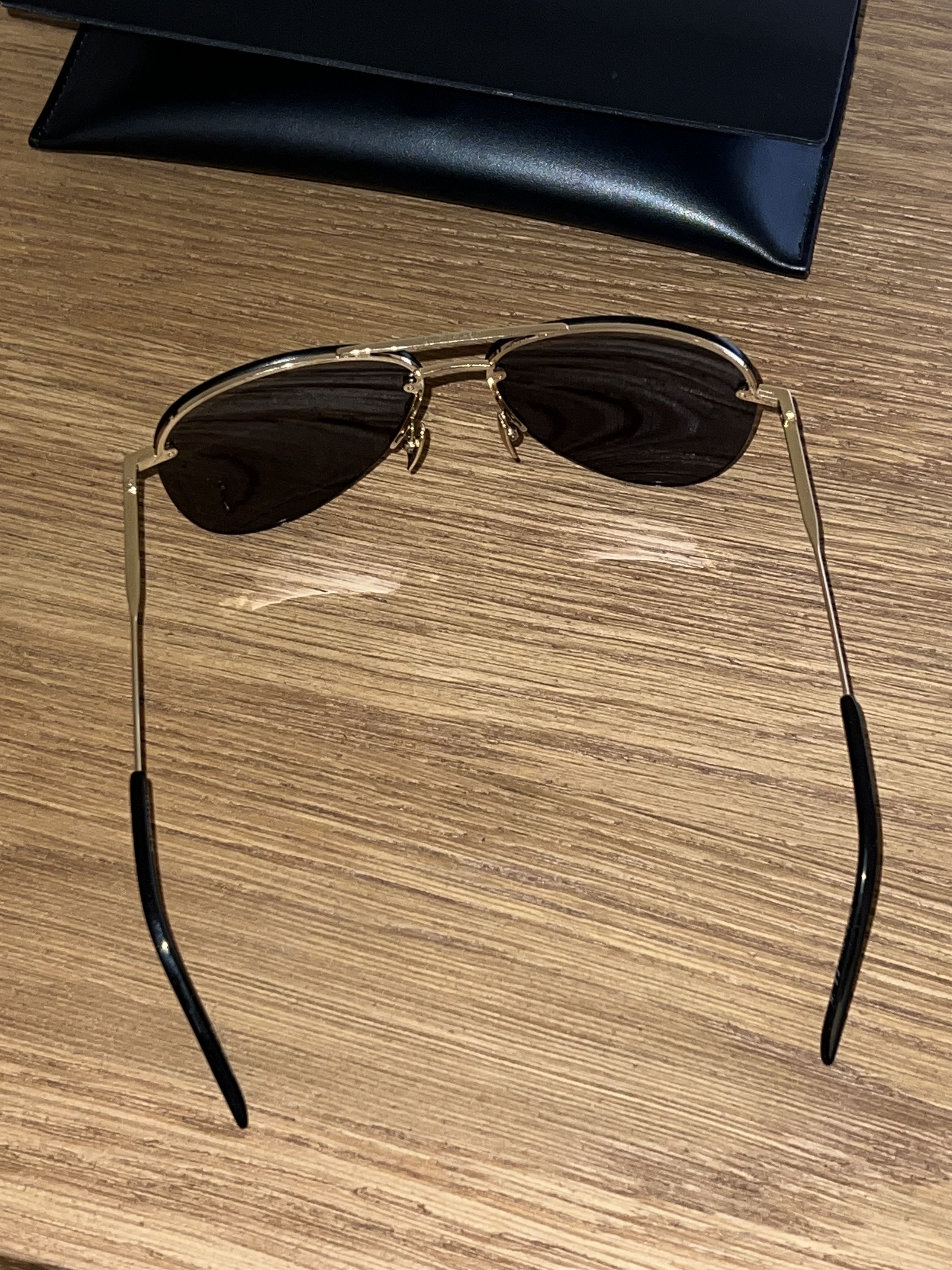 Yves Saint Laurent Rimless Aviator Sunglasses Size ONE SIZE - 8 Thumbnail