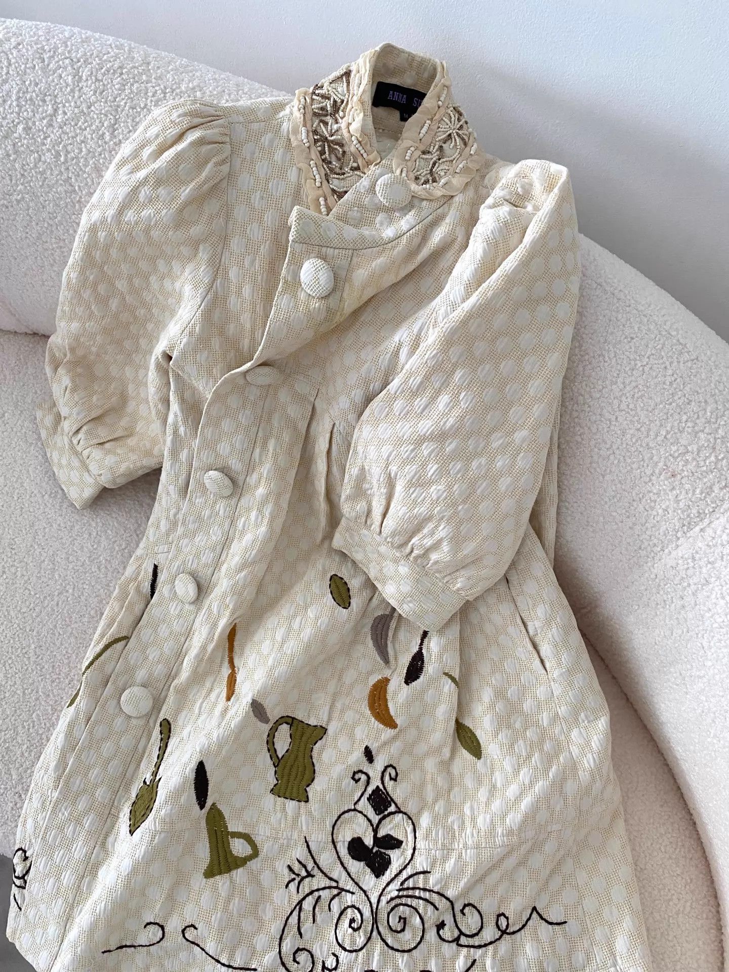 Anna Sui anna sui runway beaded collar embroidered dress jacket M Size M / US 6-8 / IT 42-44 - 1 Thumbnail