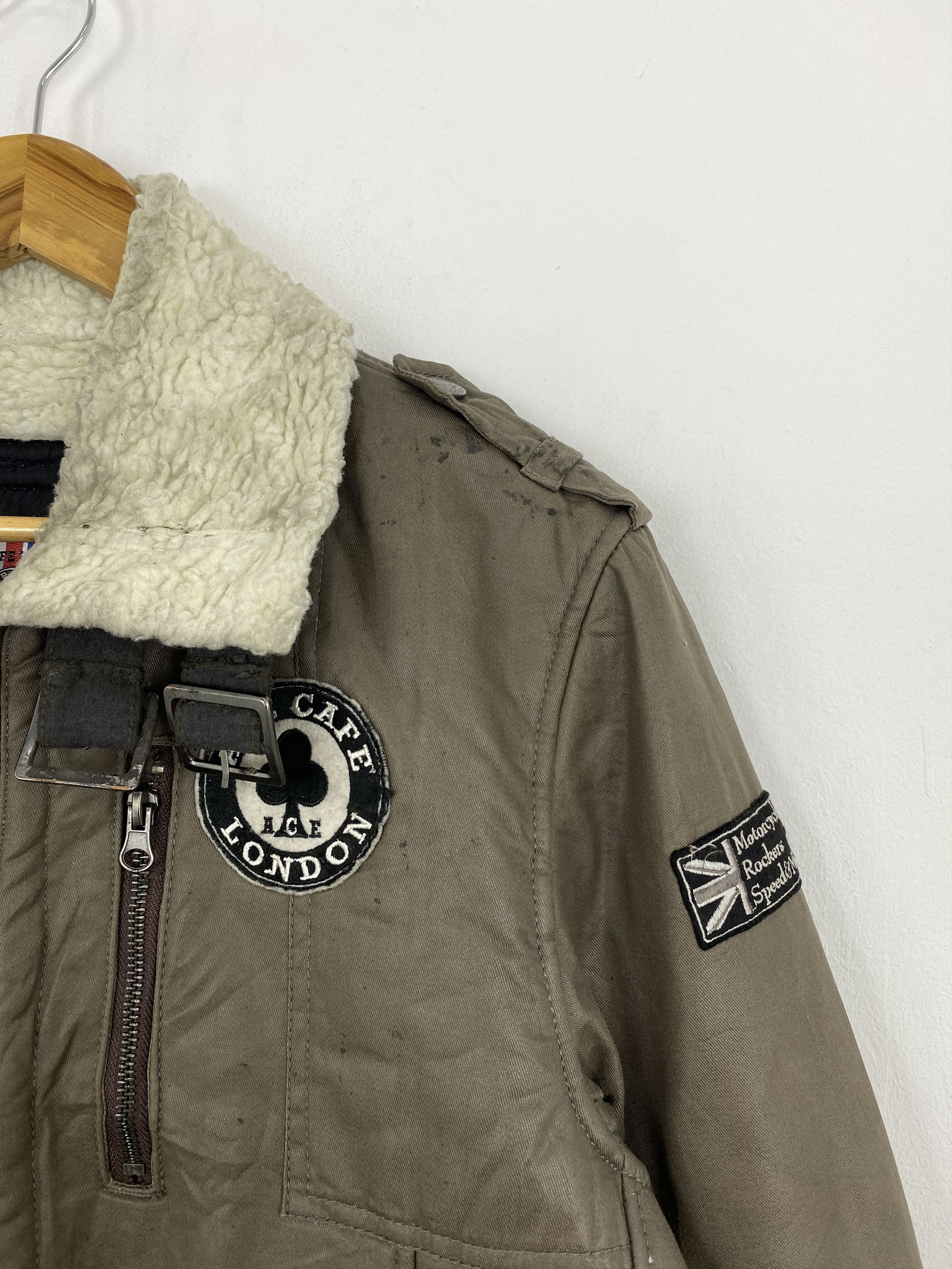Japanese Brand Vintage Ace Cafe London Bomber Sherpa Jacket J1815 Size US M / EU 48-50 / 2 - 5 Thumbnail