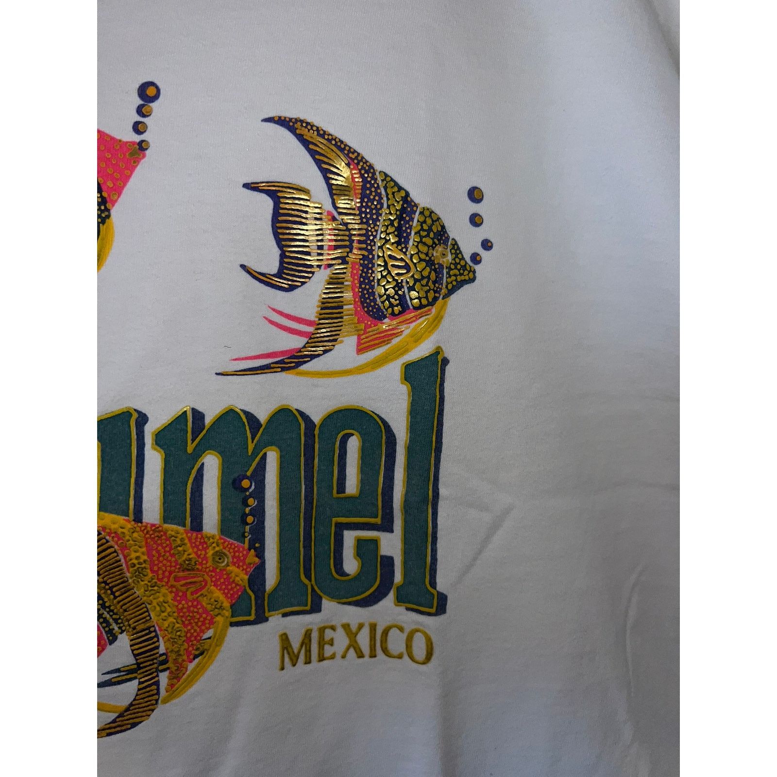 Vintage 90s Vintage Cozumel mexico Tropical Fish Fishes Shirt XL Size US XL / EU 56 / 4 - 4 Thumbnail