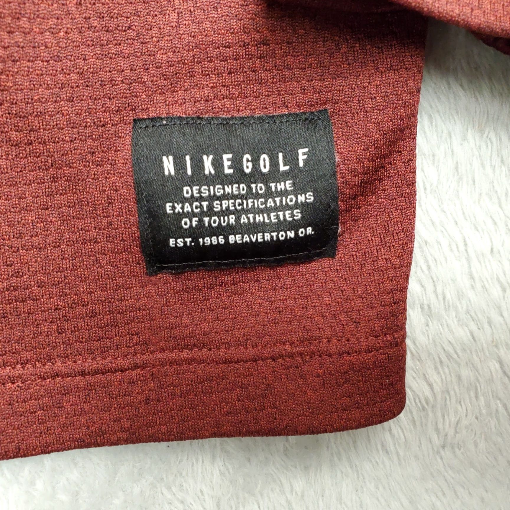 Nike NikeGolf Sweater Mens L Long Sleeve Dri-Fit 1/4 Zip Golf Casual Red Black Size US L / EU 52-54 / 3 - 2 Thumbnail