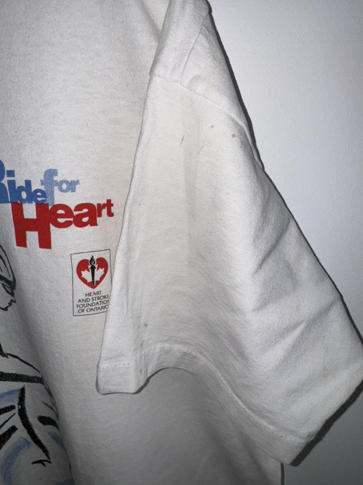 Fruit Of The Loom × Vintage Vintage 90s Ride for Heart and Stroke Foundation T-shirt Size US XL / EU 56 / 4 - 8 Thumbnail