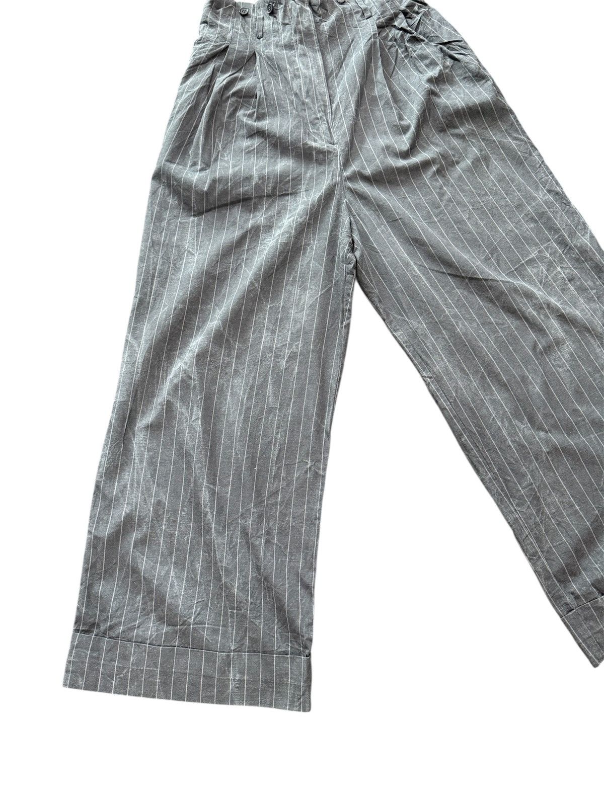 MOUSSY Japan Brand MOUSSY Wide Pants Long Rise Stripe Baggy Style Size US 33 - 4 Thumbnail