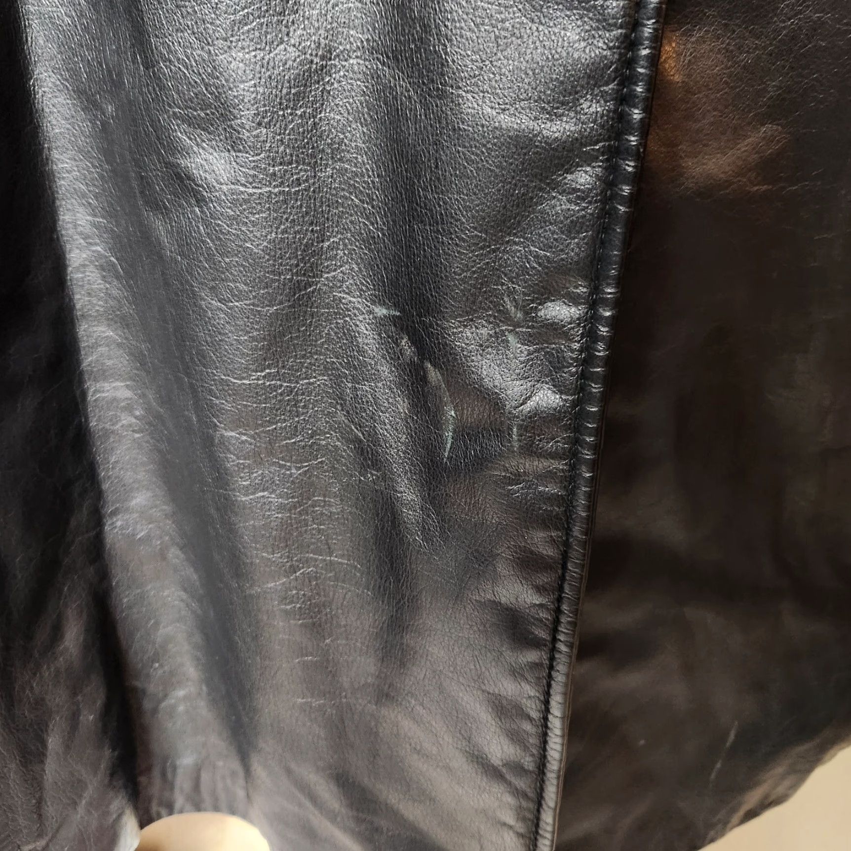 Vintage VINTAGE Cedar Coat Womens Black Genuine Leather Buttonfront Full Length Coat-Size M Size M / US 6-8 / IT 42-44 - 7 Thumbnail