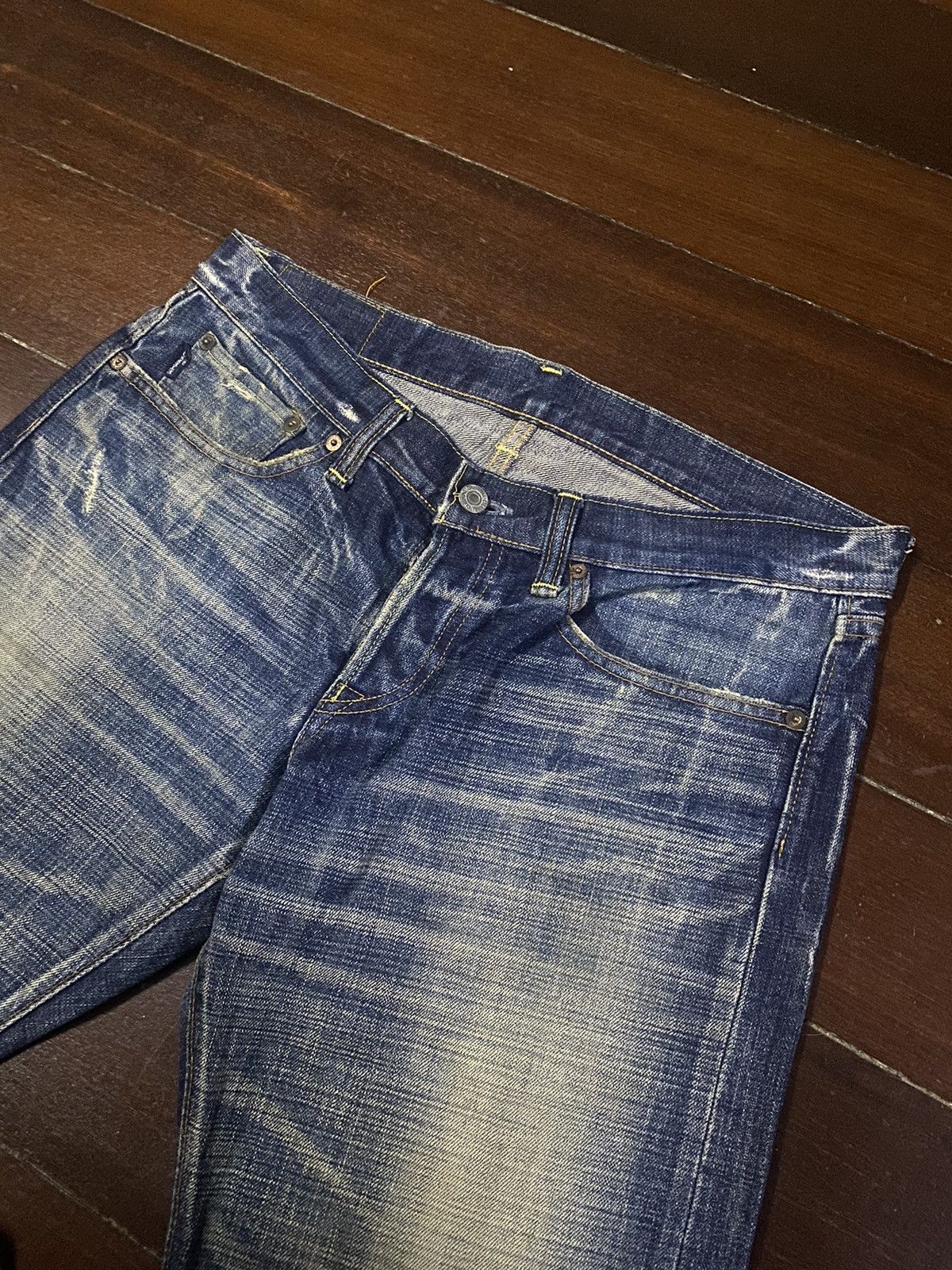 Eternal × Japanese Brand × Warehouse Rare Eternal Japan Distressed Denim mud wash clawmark Jeans Size US 35 - 17 Thumbnail