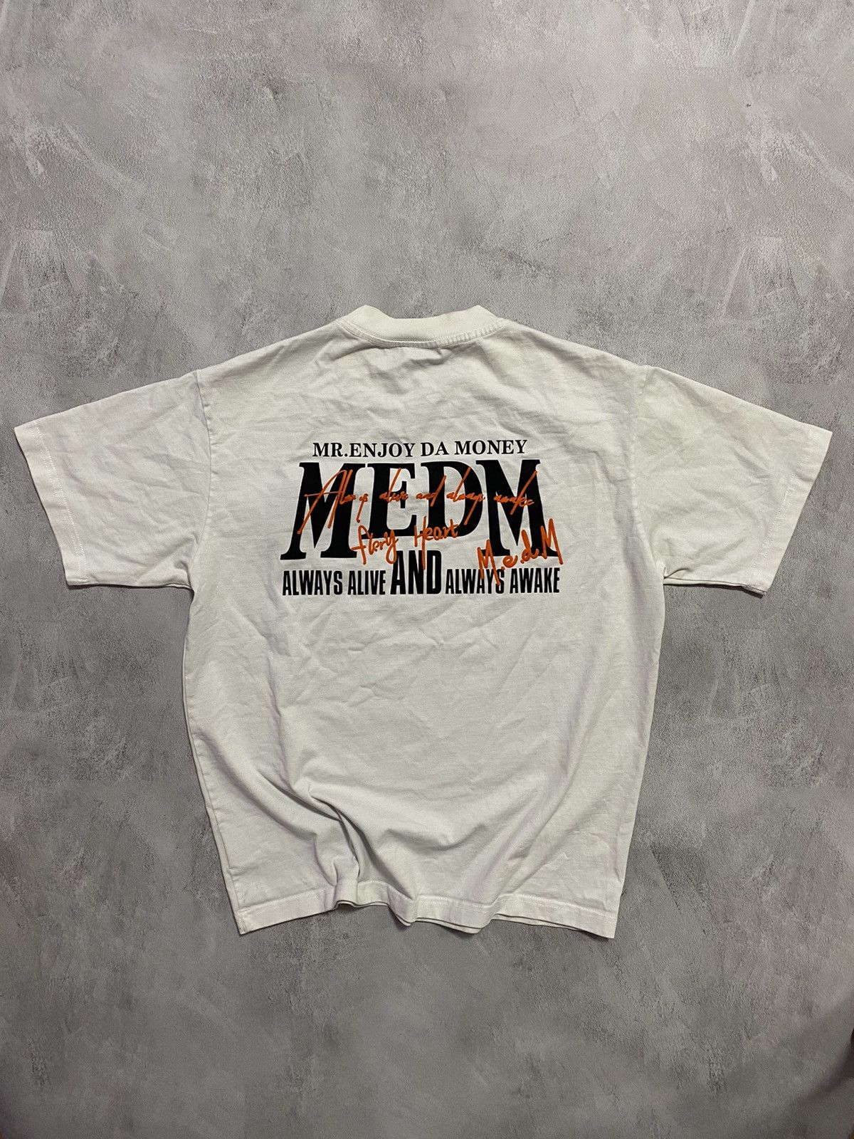 Japanese Brand ☄️ MR.ENJOY DA MONEY (M.E.D.M) MEDM Logo Fire Tee Size US M / EU 48-50 / 2 - 3 Thumbnail