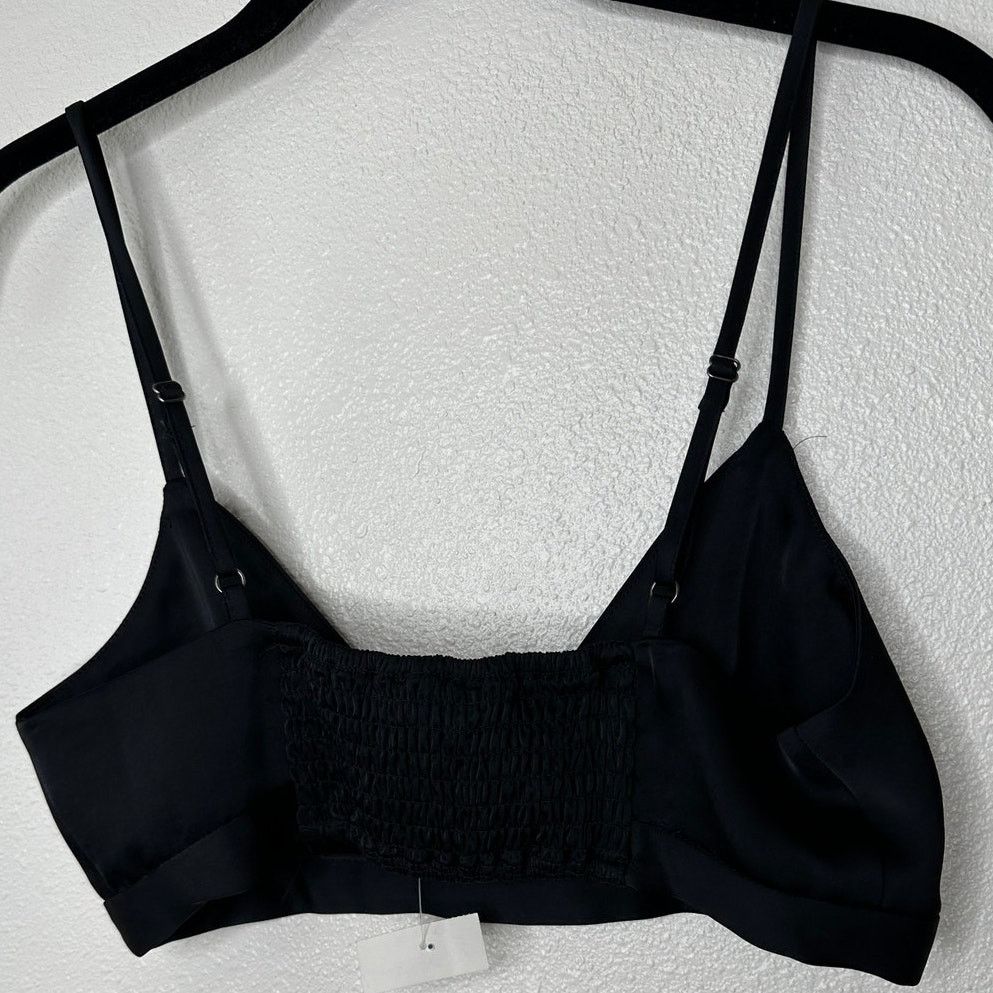 House of Harlow NWT House of Harlow 1960 Black Satin Smocked Back Bralette S Size S / US 4 / IT 40 - 5 Thumbnail