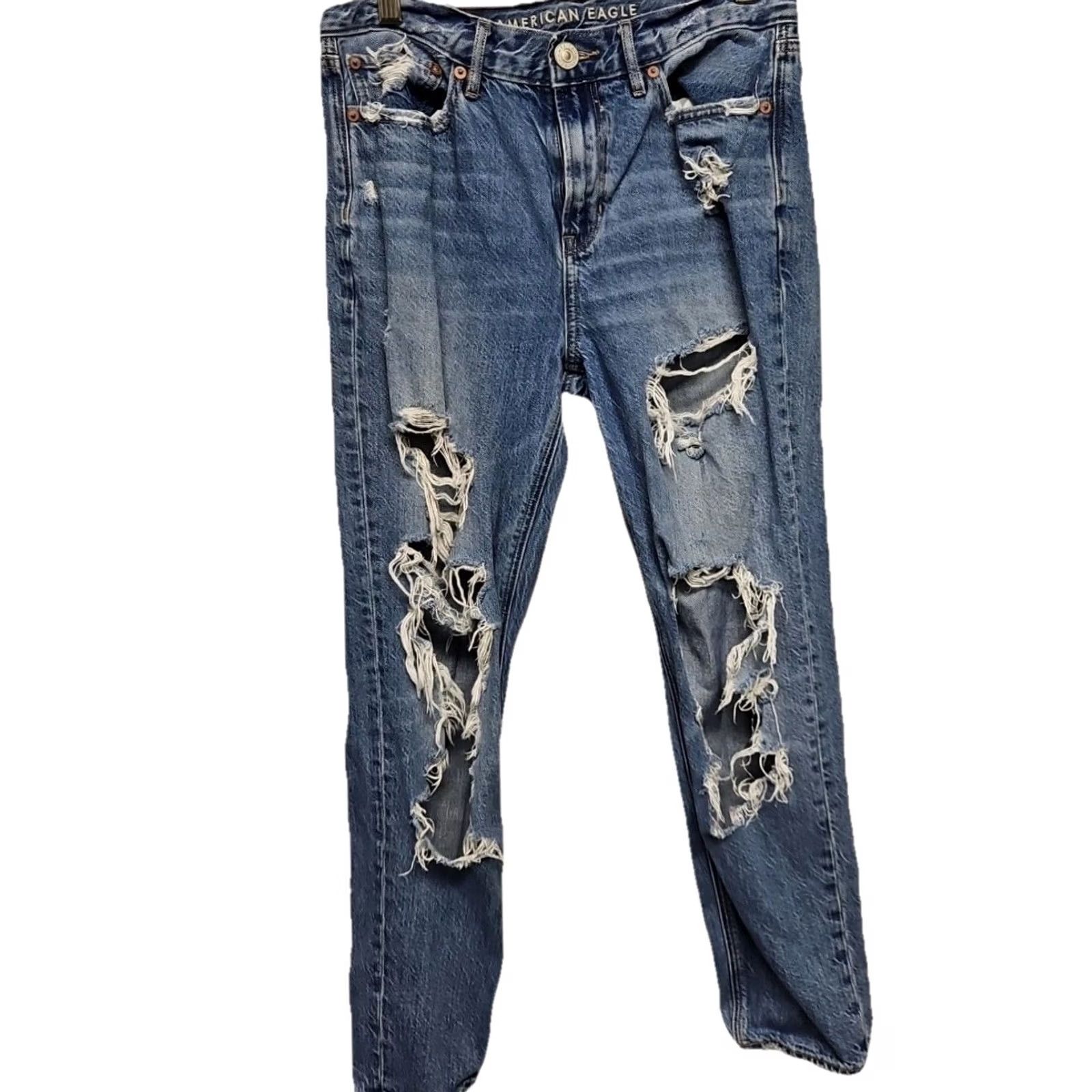 American Eagle Outfitters American Eagle Outfitters Jeans Skinny Distressed Hi Rise Light Wash 4 Women Regular 27in Inseam Blue Denim Size 28" / US 6 / IT 42 - 2 Thumbnail