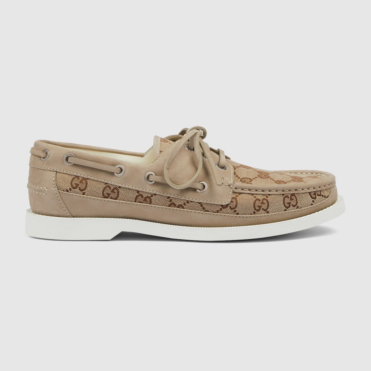 Gucci o1loc1c0625 Original GG Lace-Up Loafers in Beige Size US 9.5 / EU 42-43 - 1 Thumbnail