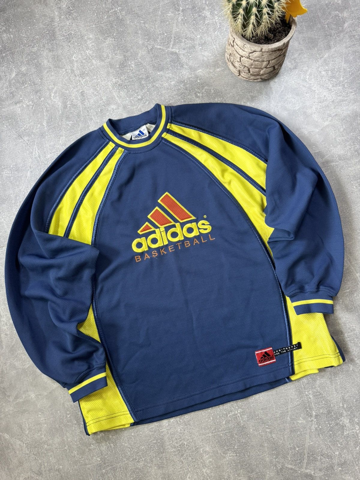 Vintage Vintage 90s Adidas Basketball Sport Sweatshirt Ledare Size US XL / EU 56 / 4 - 2 Thumbnail