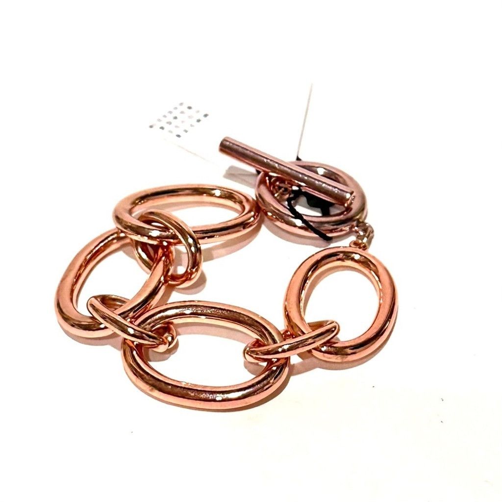 White House Black Market WHBM Rose Gold Oval Link Toggle Bracelet NWT Size ONE SIZE - 2 Thumbnail