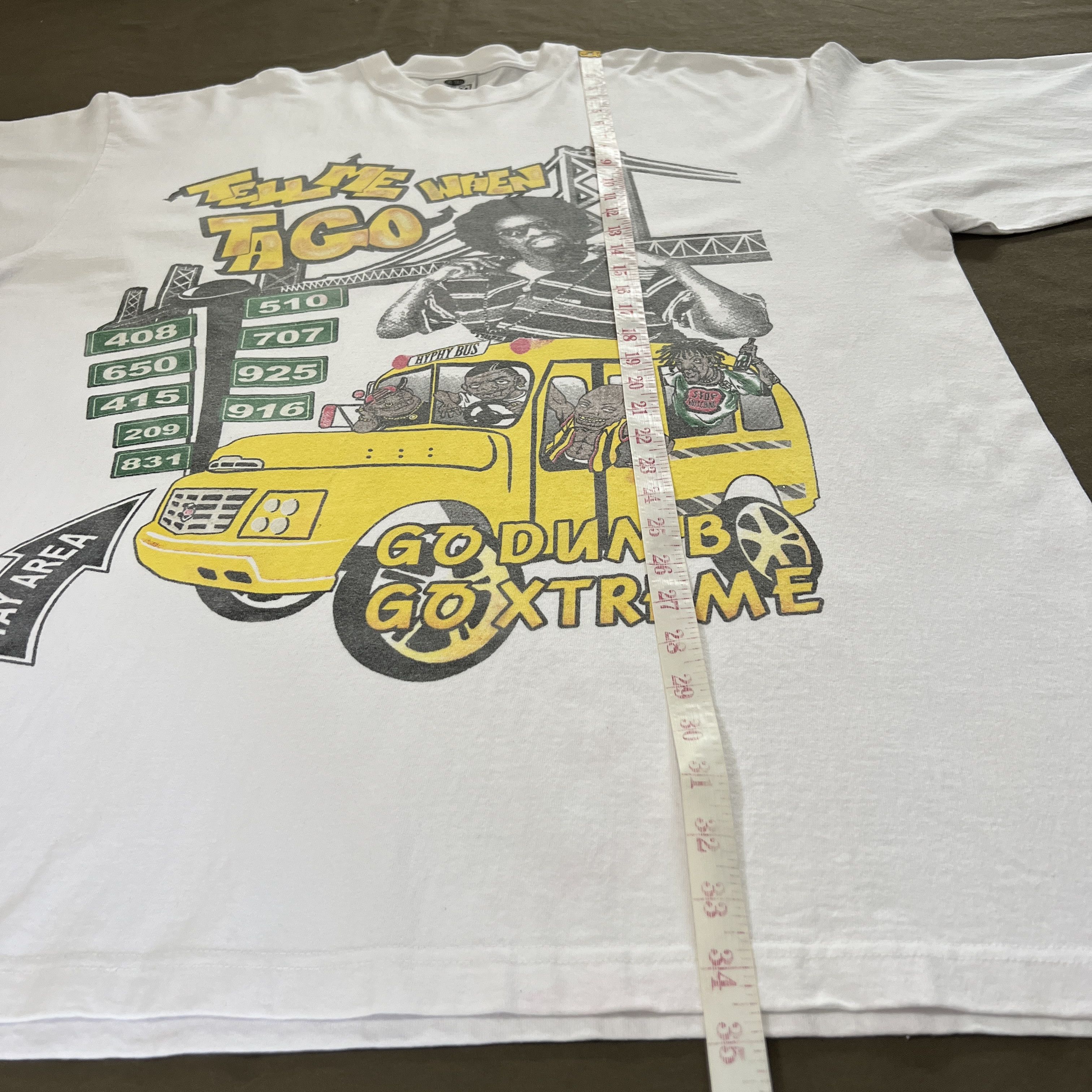 Rap Tees × Vintage Vintage Mac Dre Yellow Bus Tee THIZZ go dumb go xtreme Size US XXL / EU 58 / 5 - 14 Thumbnail