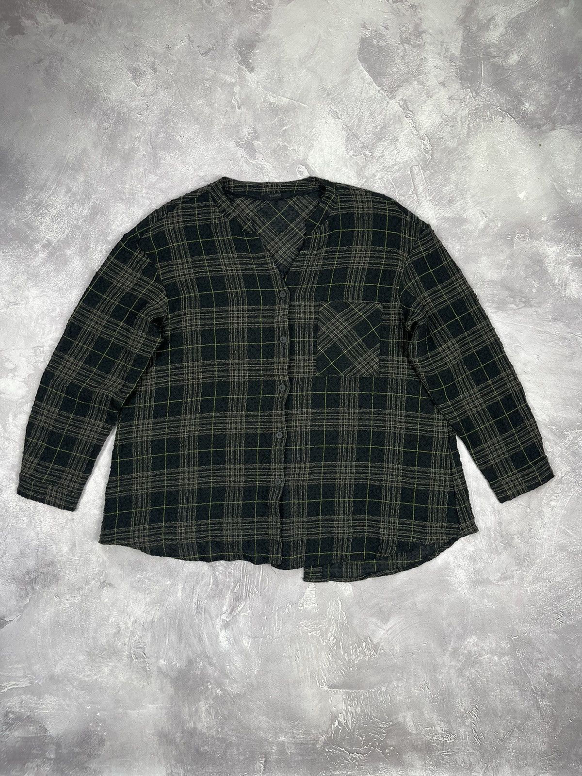 Transit Par-such N230 Checkered Shirt Longsleeve Button