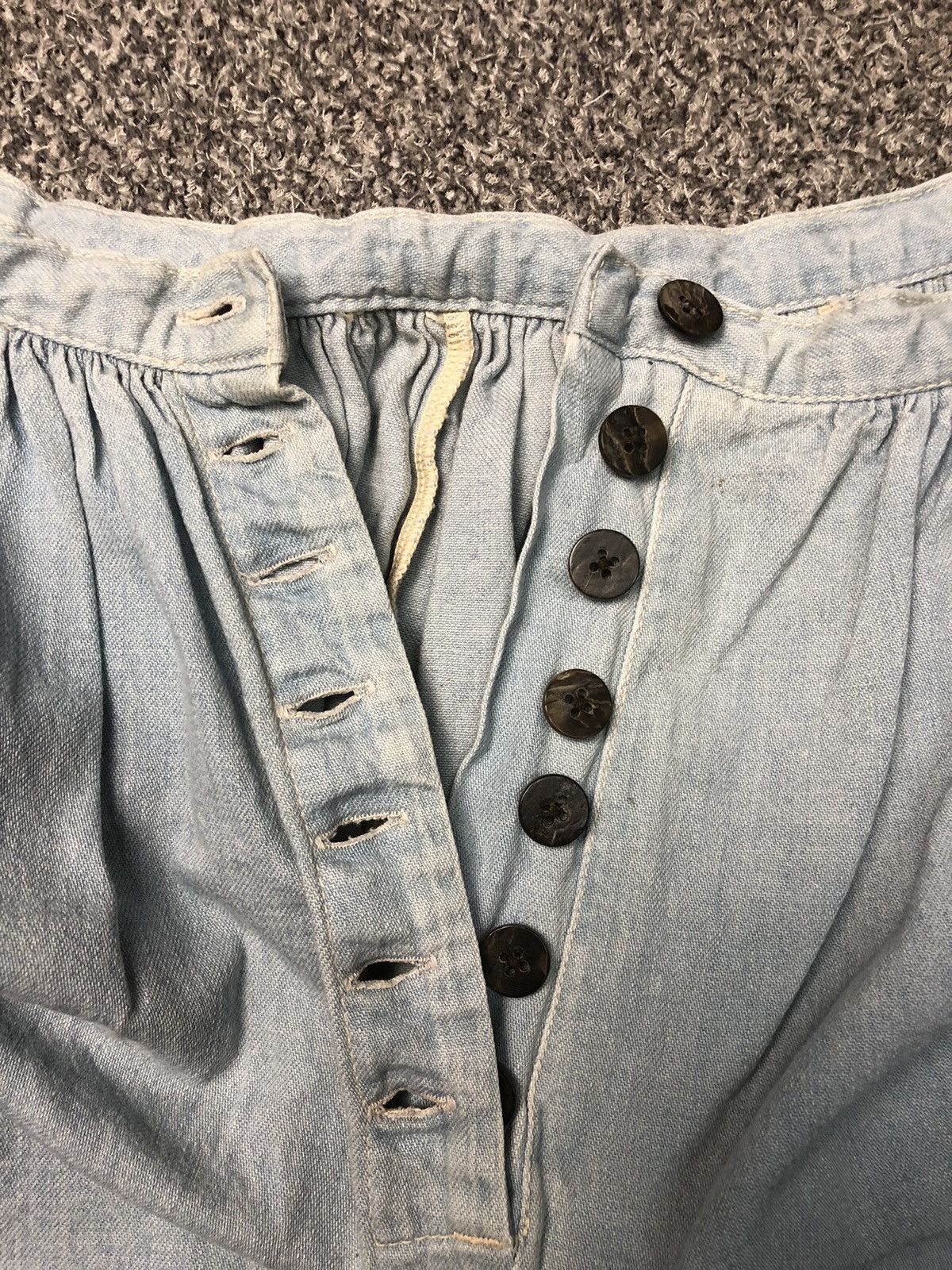 Japanese Brand 💥RARE💥Vintage KAPITAL Wash Denim Maxi Skirts Size 26" / US 2 / IT 38 - 9 Thumbnail