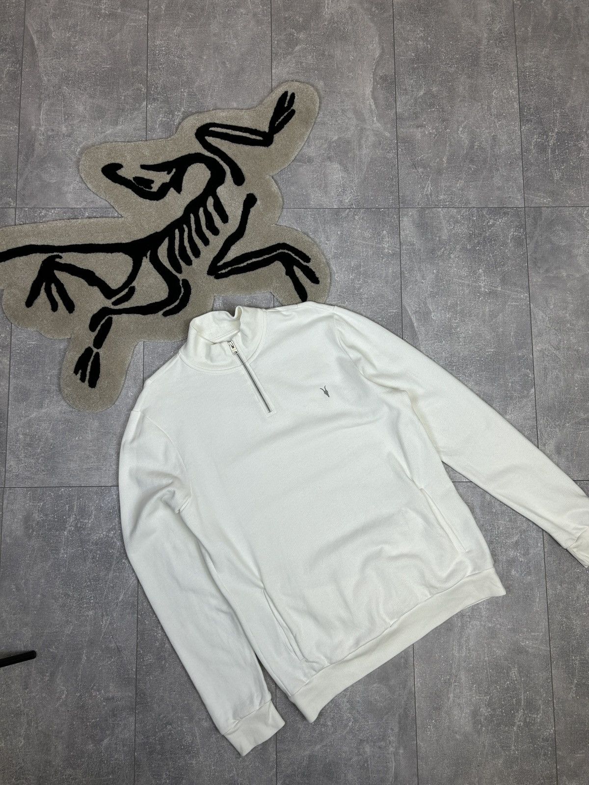 Allsaints × Japanese Brand Mens AllSaints 1/3 zip sweatshirt luxury Size US L / EU 52-54 / 3 - 1 Thumbnail