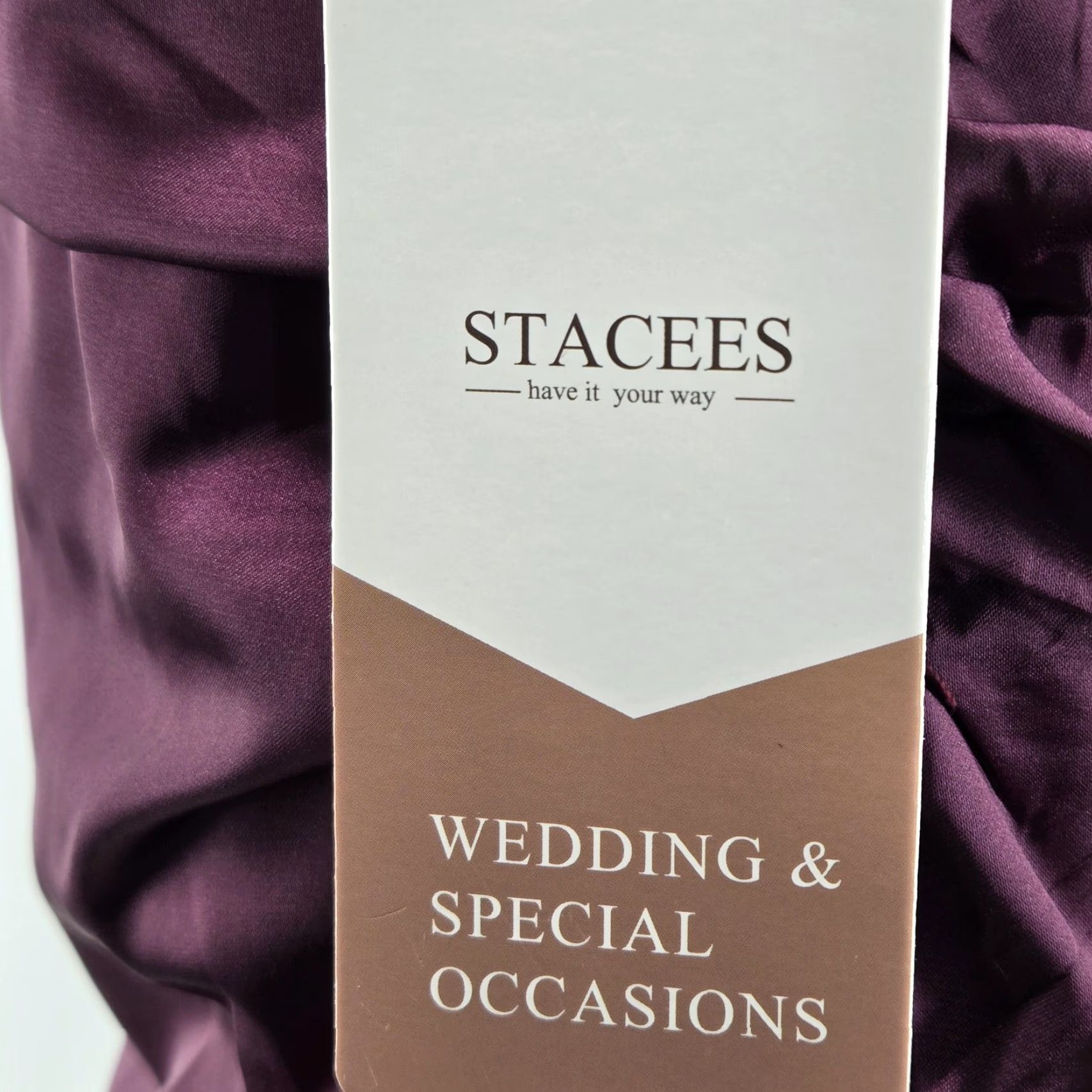 Vintage STACEES Dress Womens 4 Purple Slip Dress Short Satin Ruched Wedding Party Size 27" / US 4 / IT 40 - 4 Thumbnail