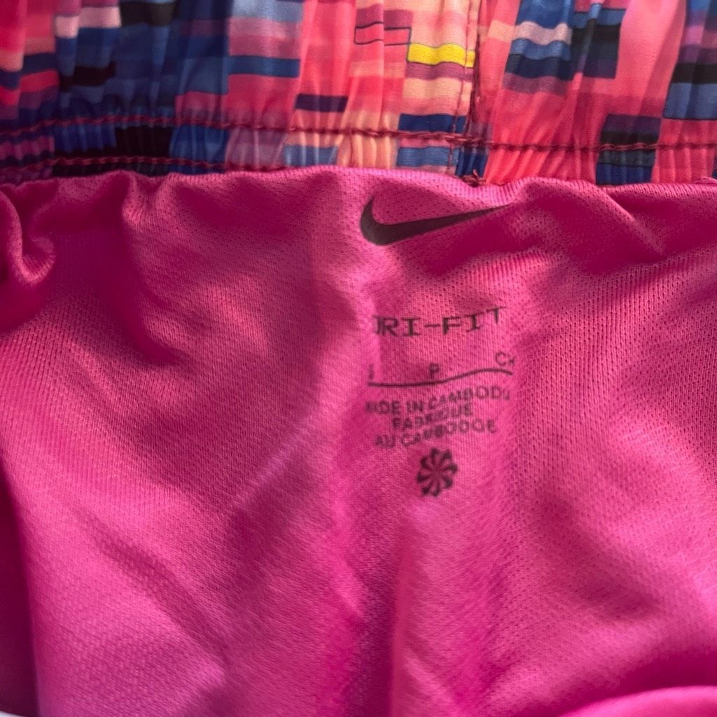Nike Nike Pink Pattern Athletic Workout Shorts Women Small Bin B- Size 26" / US 2 / IT 38 - 4 Thumbnail