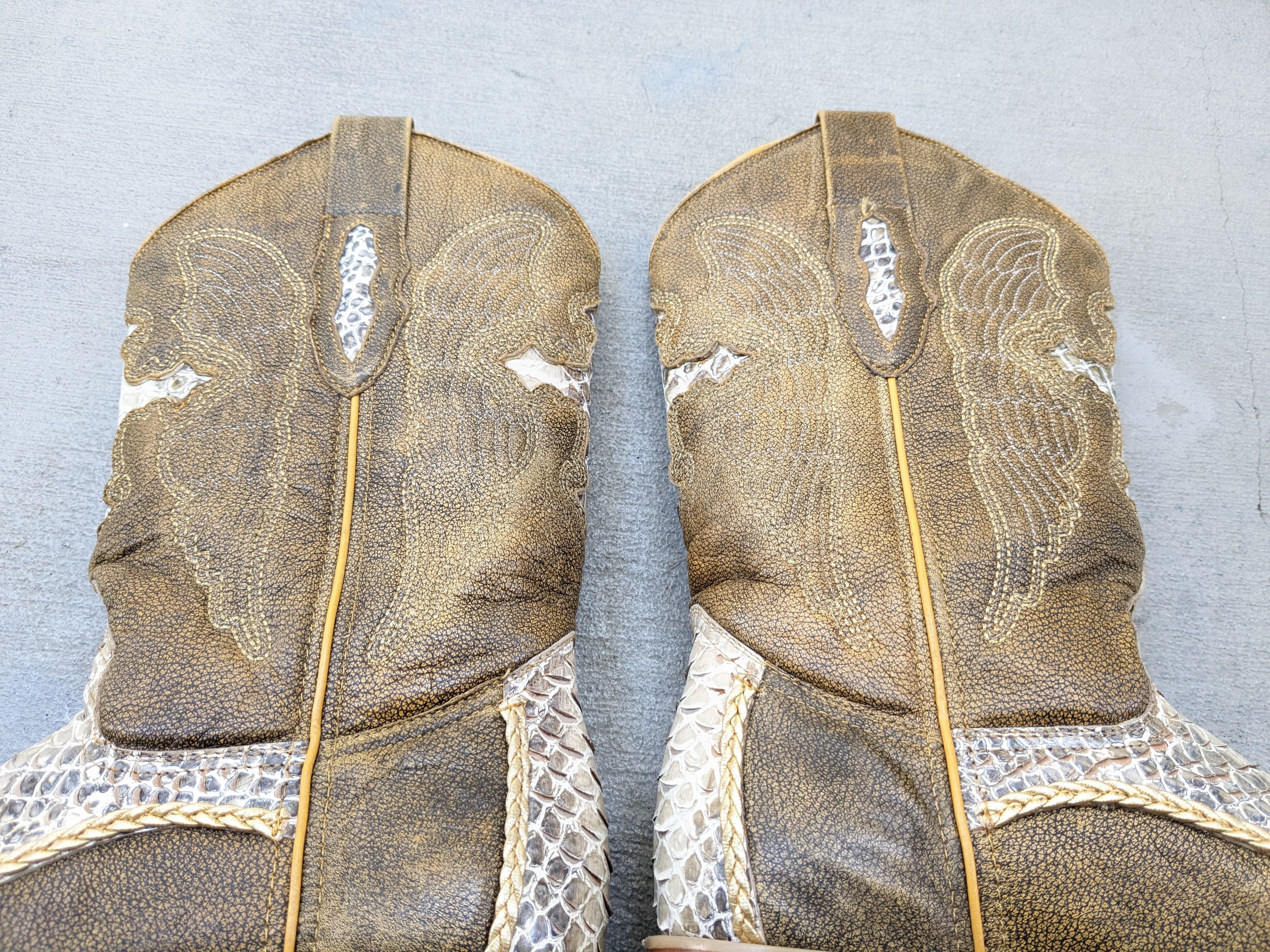 Other Denver Cowboy Boots Brown Snake Print 8.5 Leather Mexico Size US 8.5 / EU 41-42 - 10 Thumbnail
