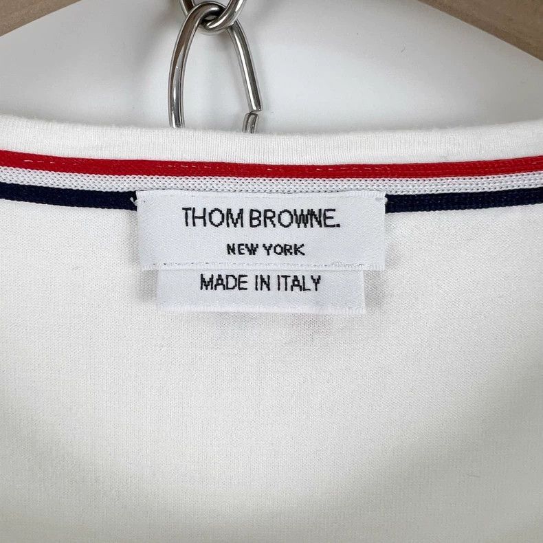 Thom Browne Thom Browne White pocketed striped short sleeves Size US M / EU 48-50 / 2 - 3 Thumbnail